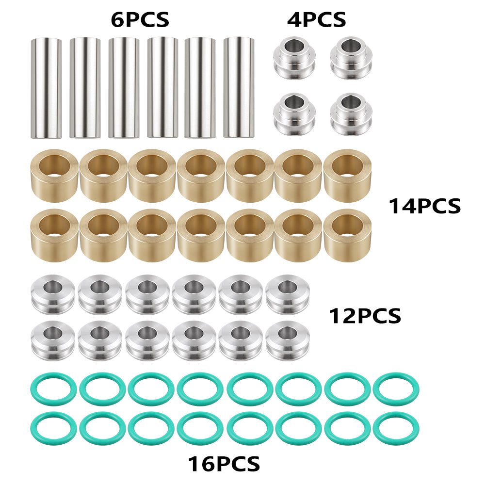 Upper + Lower Front A-Arm Bushing Shaft Rebuild Kit For Polaris RZR XP 4 1000 2017-2023