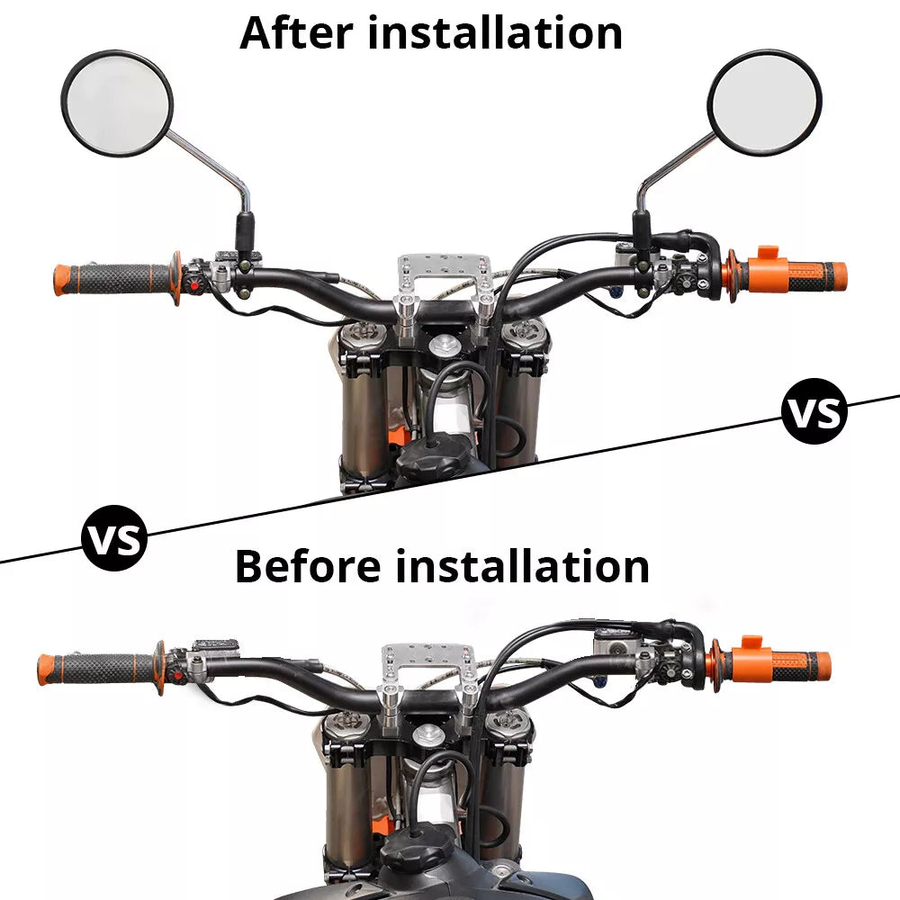 Handlebar Mirror Mount Holders Adapter Aluminum for motorcycle w 7/8"handle bar