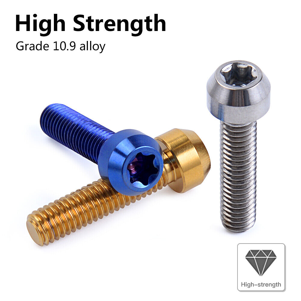 M6X25 Titanium Alloy Bolt Screw Set Universal For Motorcycles Handlebars Grips