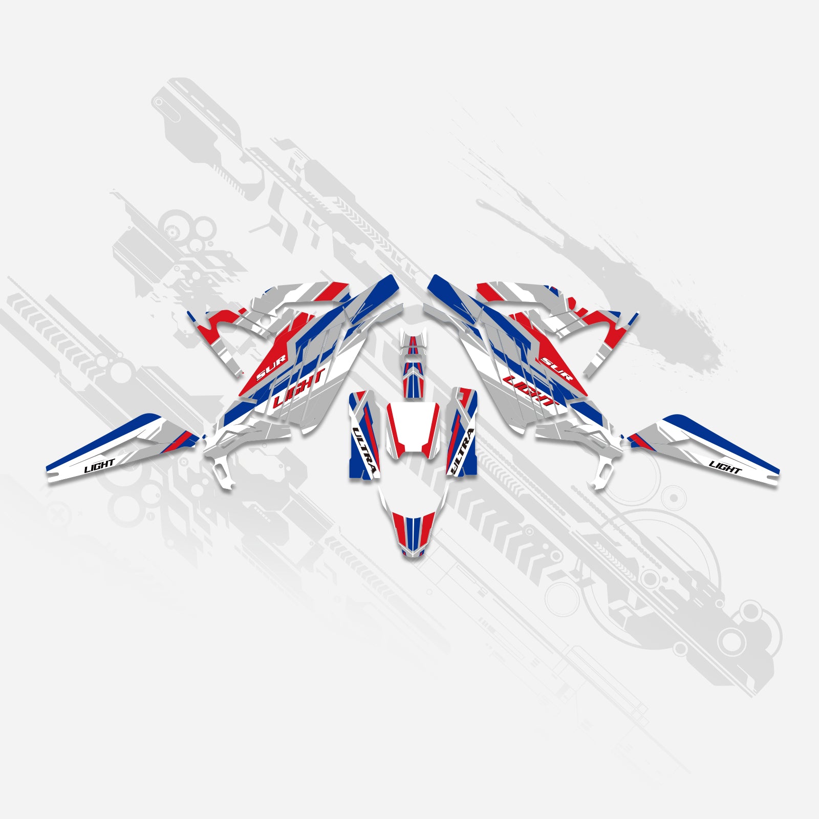 Electric Dirt Bike Full Graphics Decals Stickers Kit For Surron Light Bee X ALL YEARS