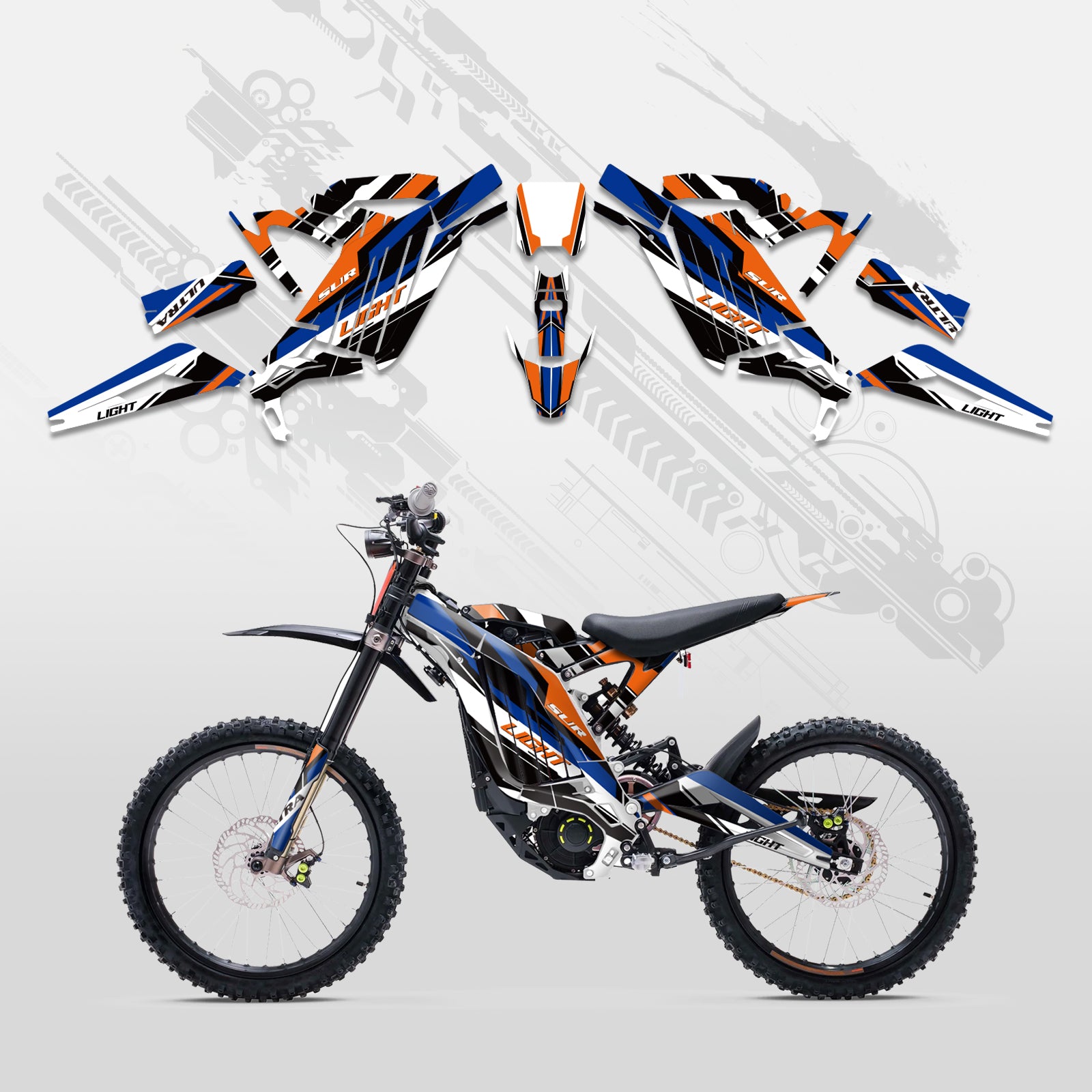 Electric Dirt Bike Full Graphics Decals Stickers Kit For Surron Light Bee X ALL YEARS