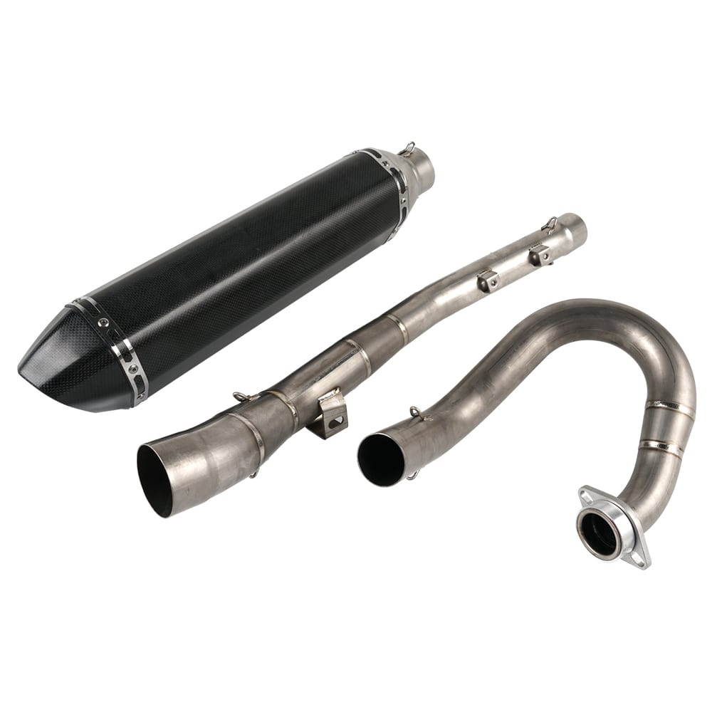 Full Exhaust Muffler Pipe System Set with Clamp Gasket For Suzuki DRZ400 DRZ400SM Kawasaki KLX400