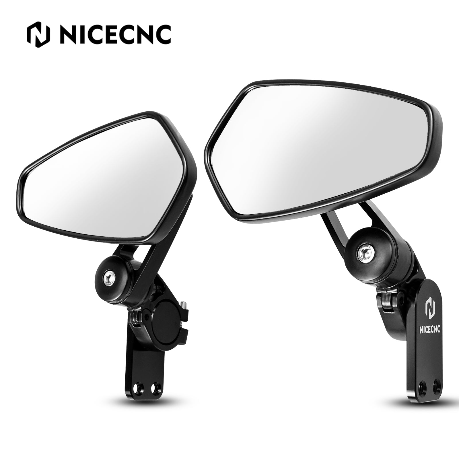 Upgraded Quick Flip Arrow Folding Mirrors Kits for Universal Motorcycle Hand Guard