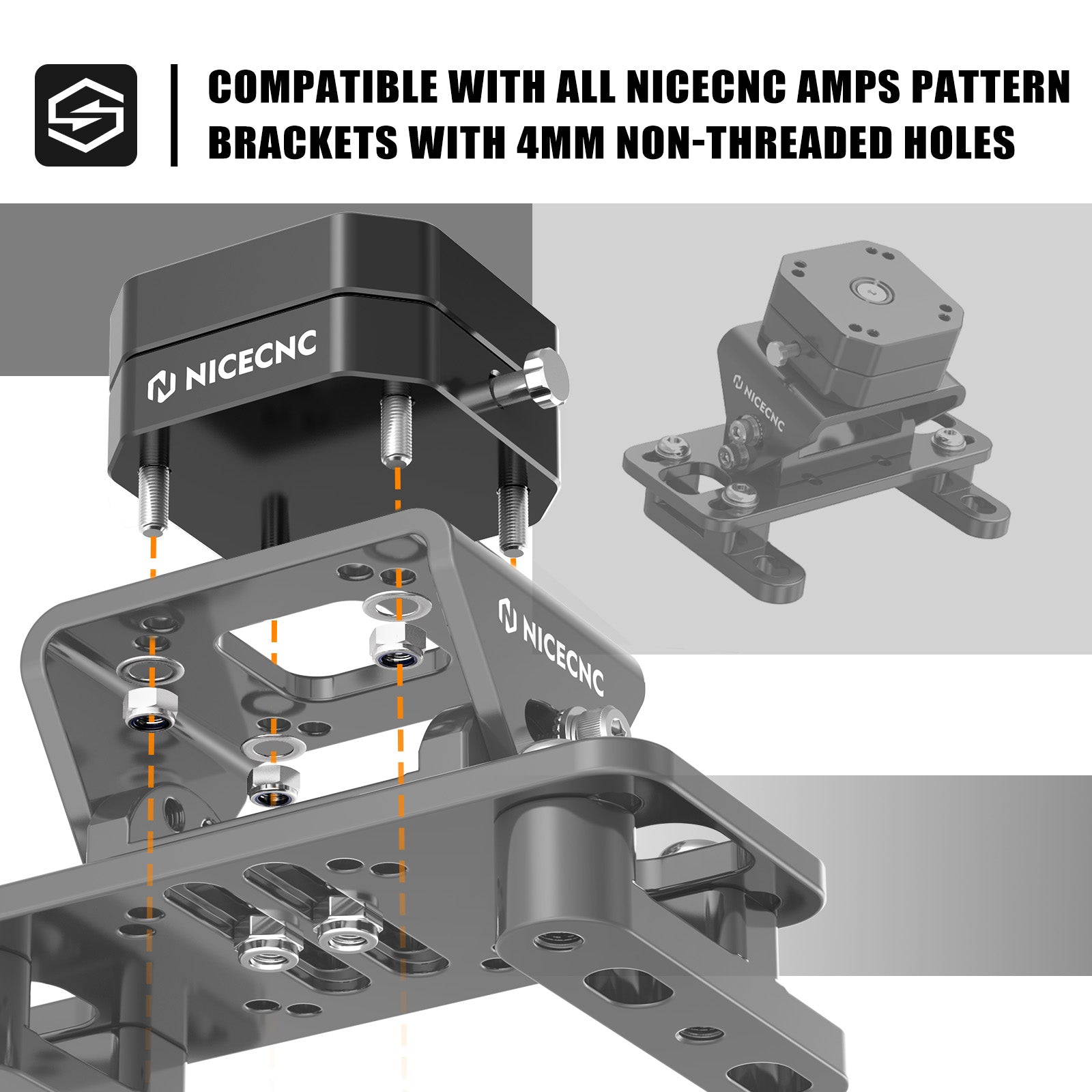 Universal Motorcycle Rotatable AMPS GPS Swivel Mount Bracket