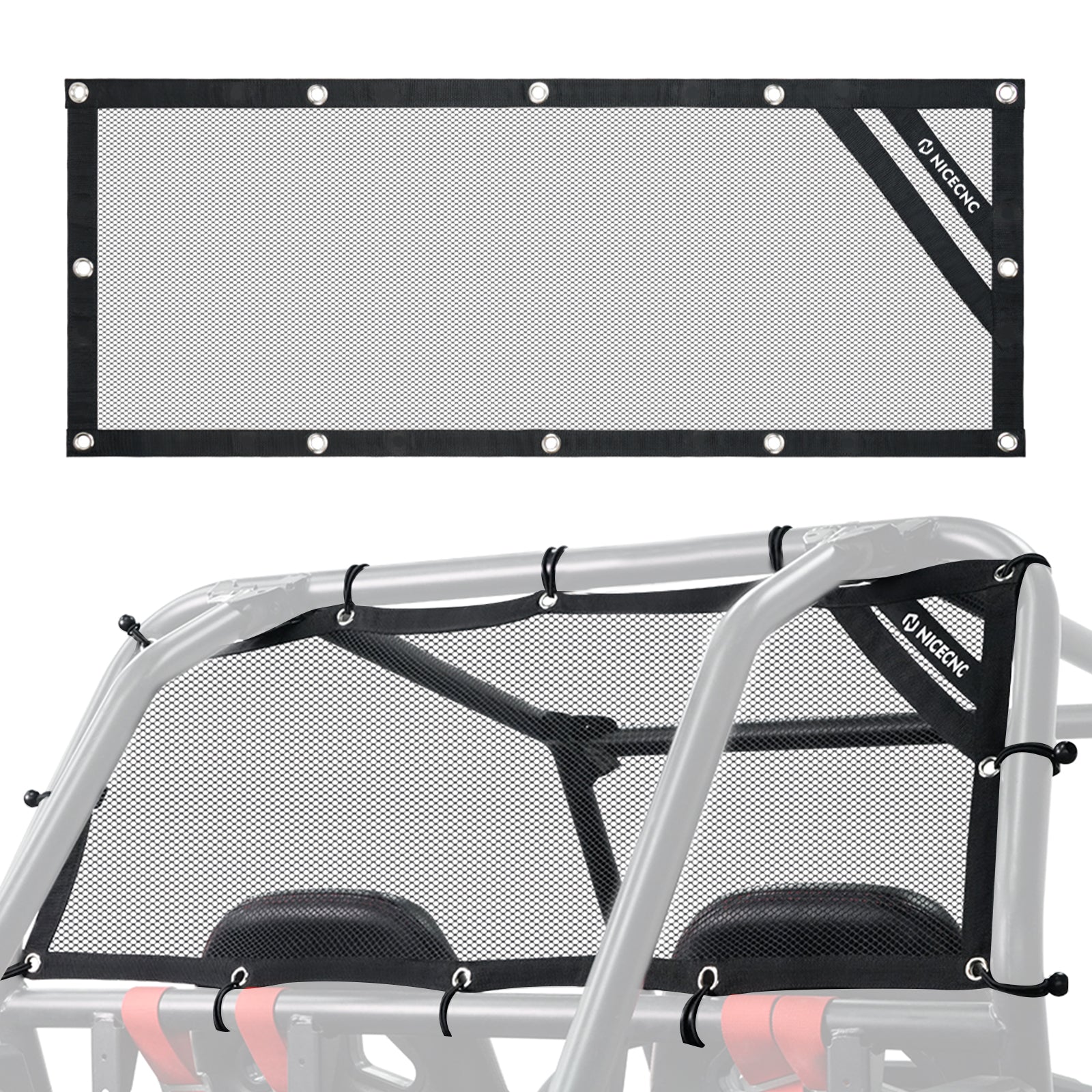 UTV Rear Window Net Soft Mesh Shade Net For Polaris RZR XP 1000 2014-2021