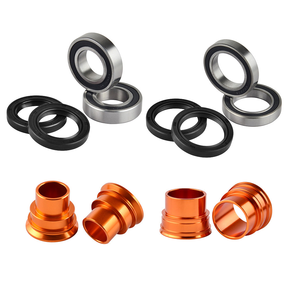 Front Rear Wheel Spacers Beraings Seals For KTM 350 500 EXC-F 2003-2015