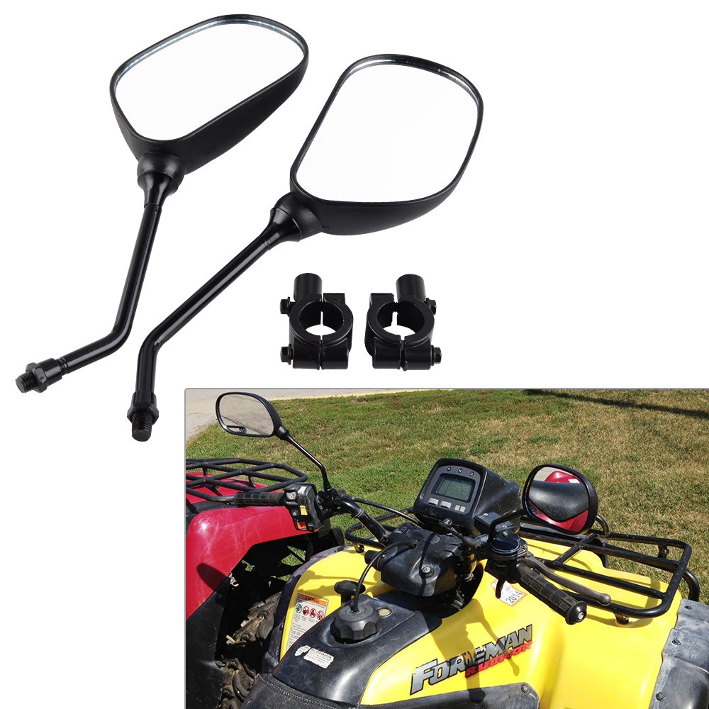 ATV 7/8" Universal Rear View Side Mirrors For Can Am Outlander Yamaha Polaris Honda