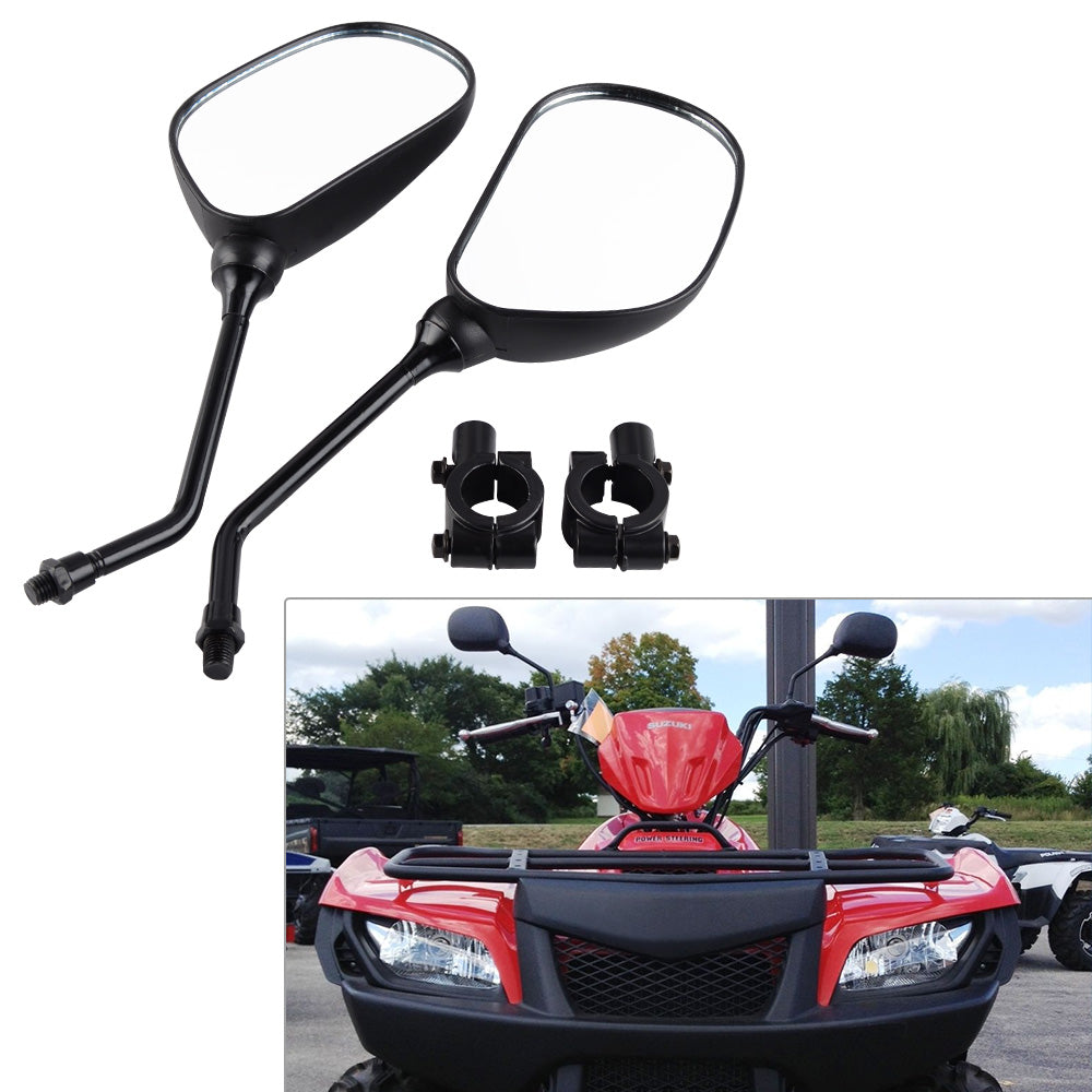 ATV 7/8" Universal Rear View Side Mirrors For Can Am Outlander Yamaha Polaris Honda