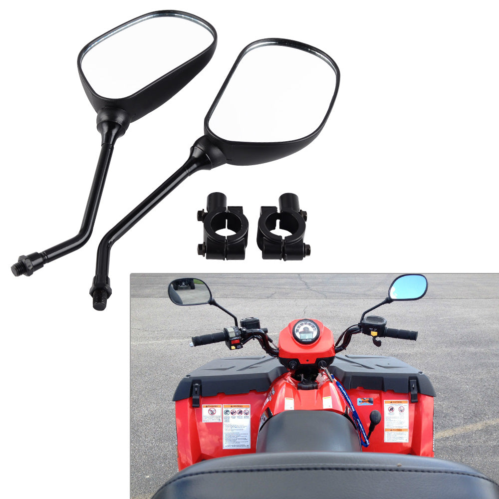 ATV 7/8" Universal Rear View Side Mirrors For Can Am Outlander Yamaha Polaris Honda