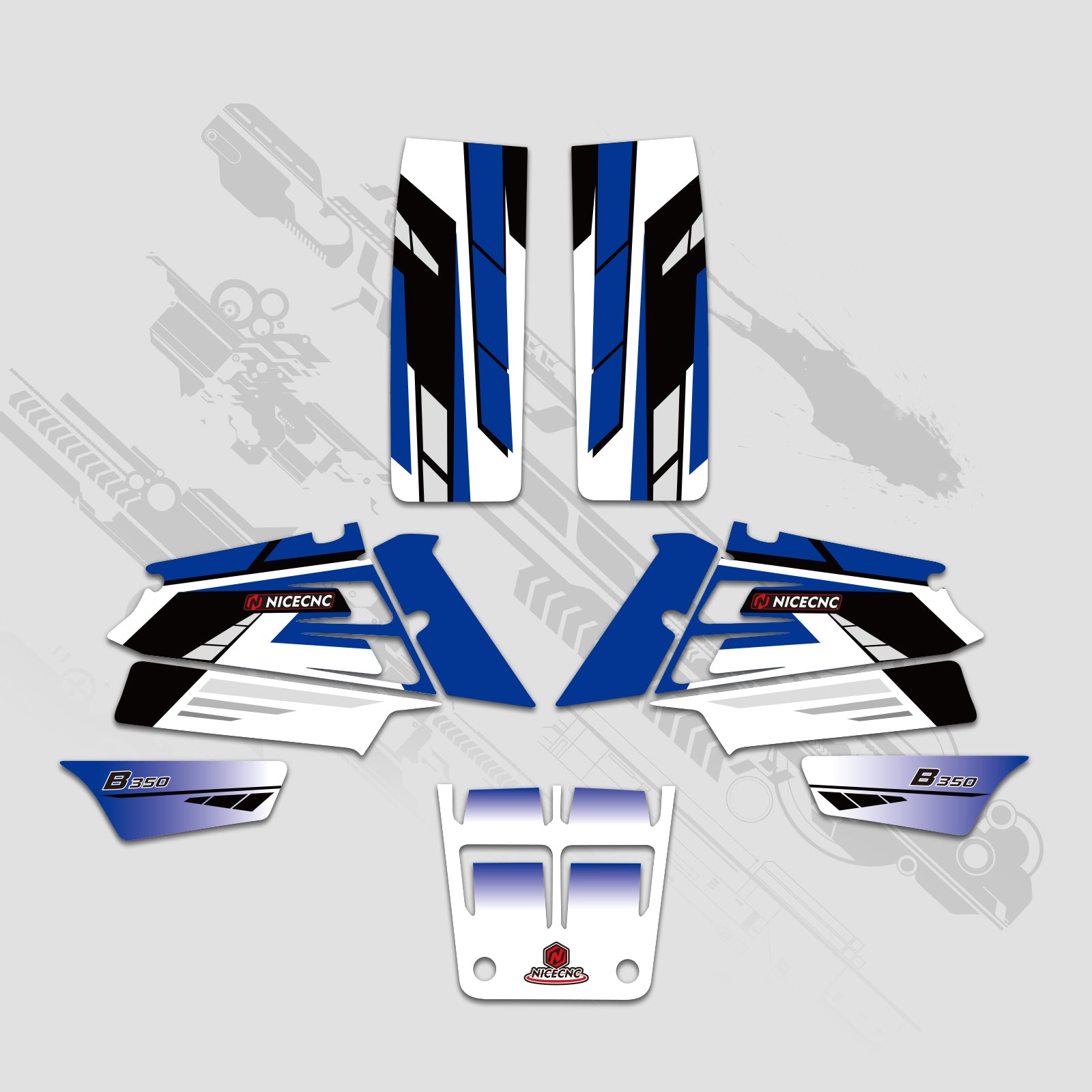 ATV Full Graphics Decals Stickers Kit For YAMAHA BANSHEE 350 1987-2006