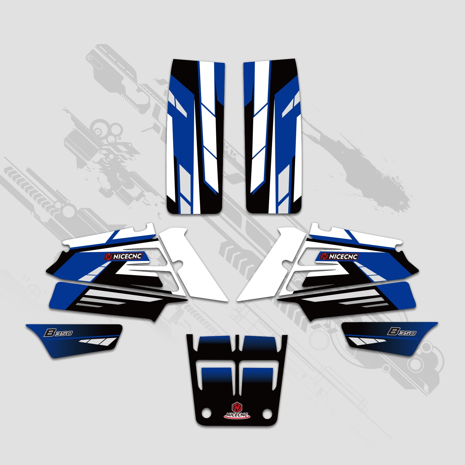 ATV Full Graphics Decals Stickers Kit For YAMAHA BANSHEE 350 1987-2006