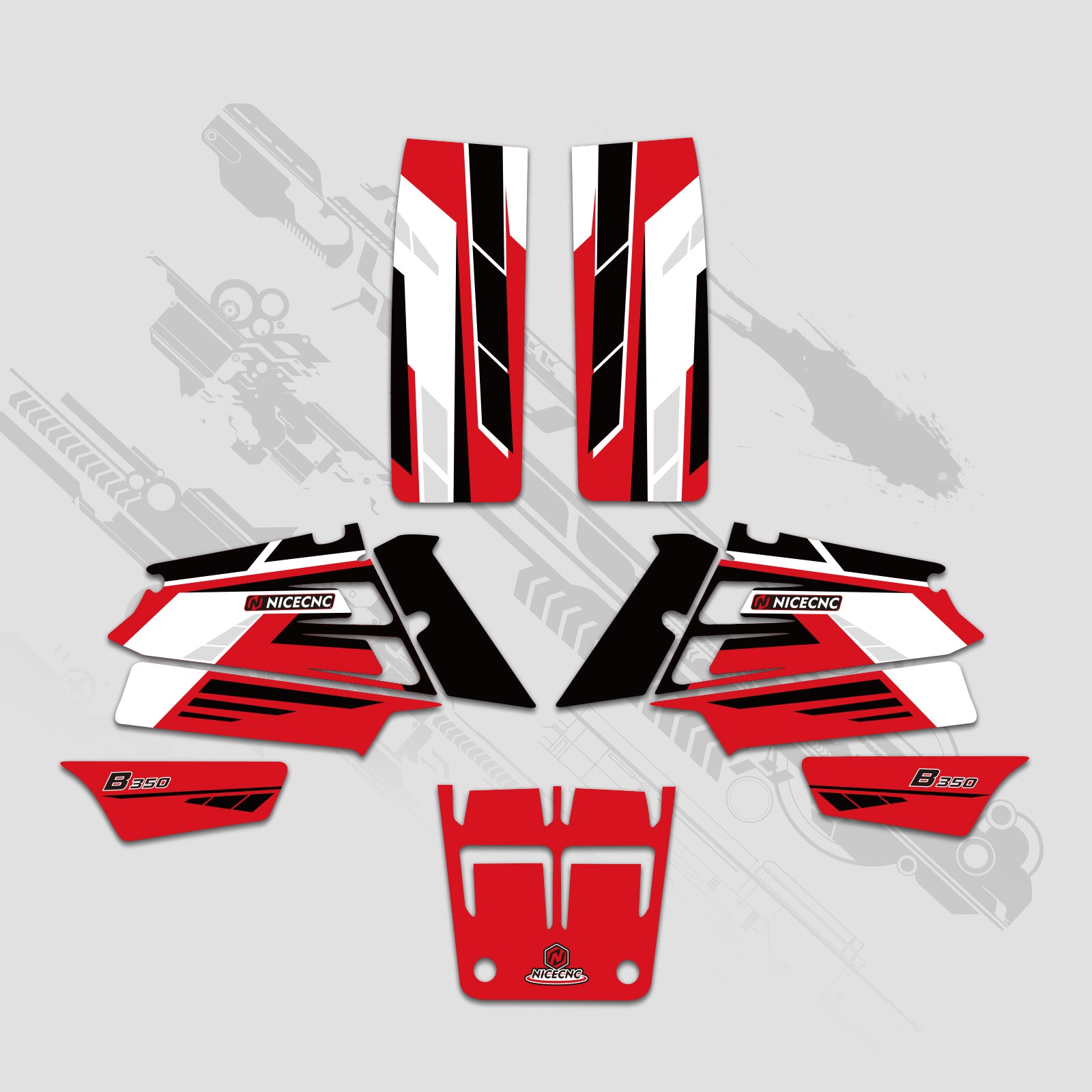 ATV Full Graphics Decals Stickers Kit For YAMAHA BANSHEE 350 1987-2006