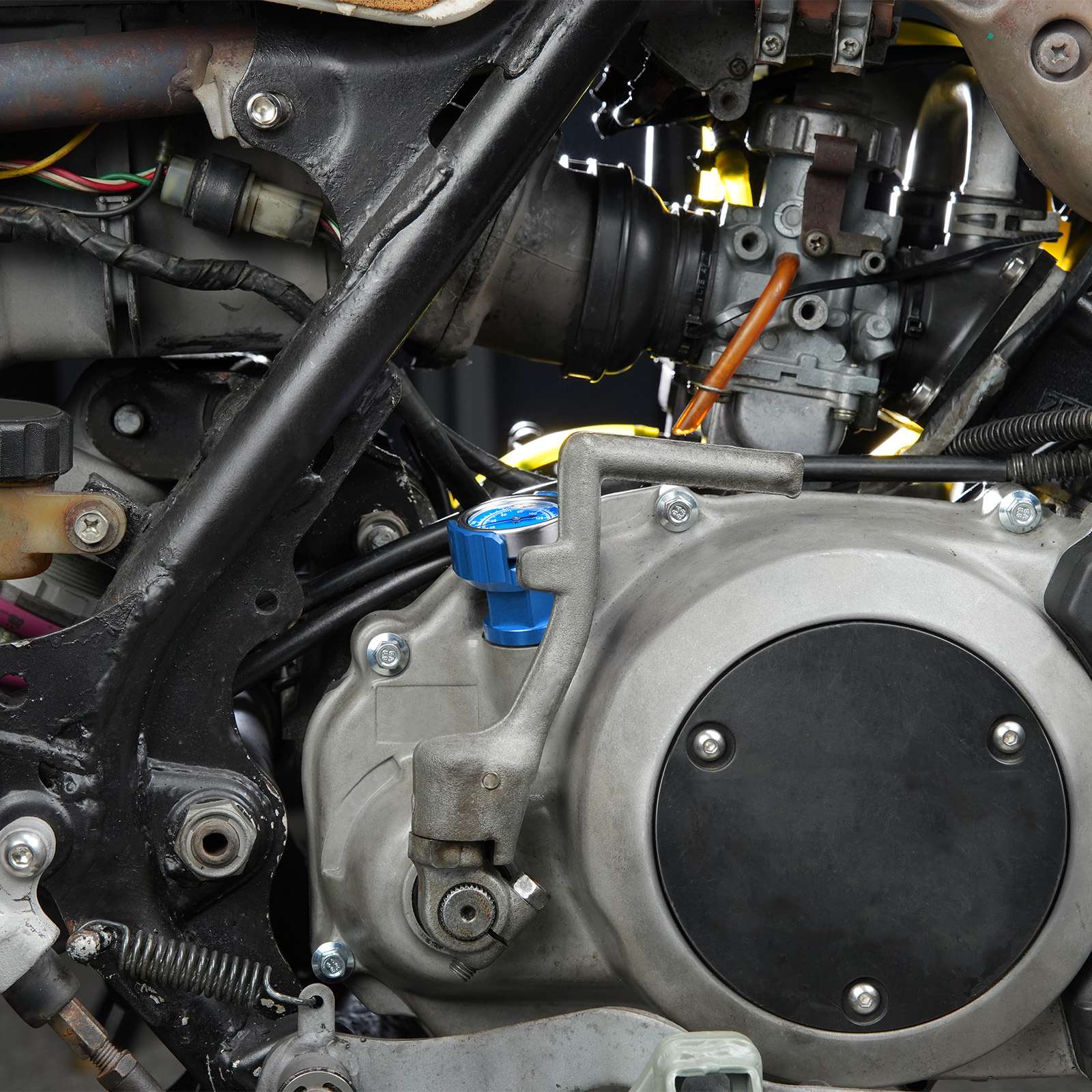 ATV Oil Dipstick Lever Plug w/Rotatable Temp Gauge For Yamaha Banshee 350