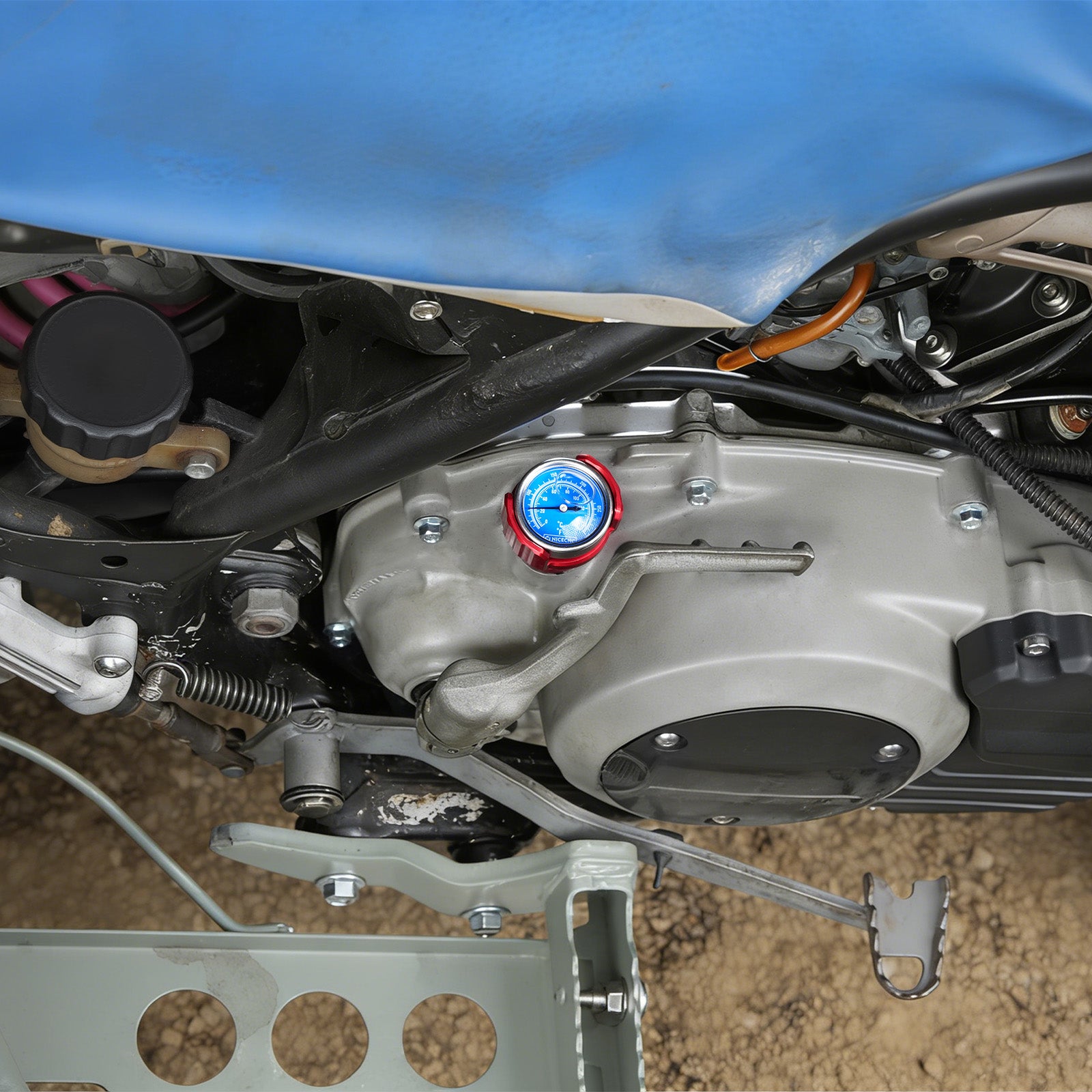 ATV Oil Dipstick Lever Plug w/Rotatable Temp Gauge For Yamaha Banshee 350