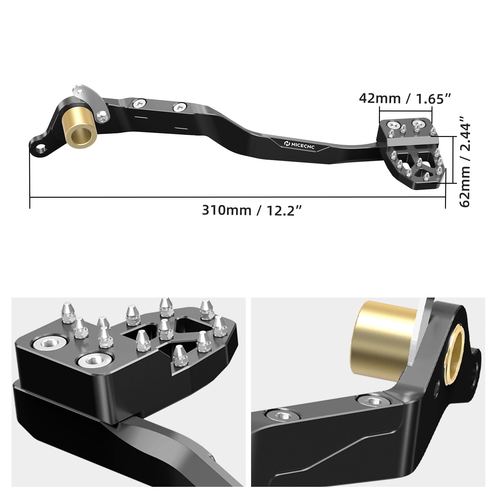 Extended Rear Brake Pedal + Kick Starter Lever For Yamaha Banshee 350