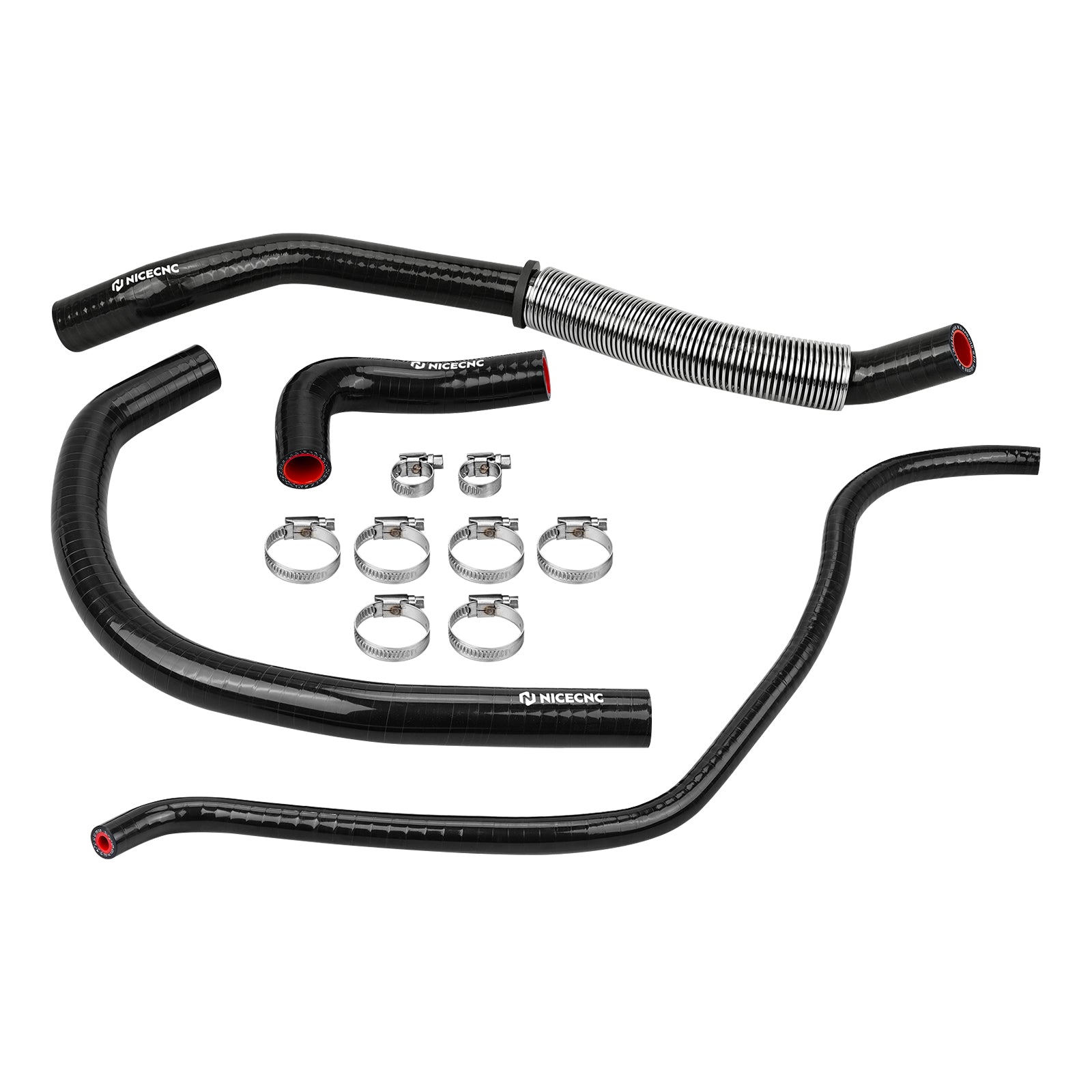 Silicone Radiator Hose Kit w/Heat Shield Adapters For Yamaha Banshee 350 1987-2006