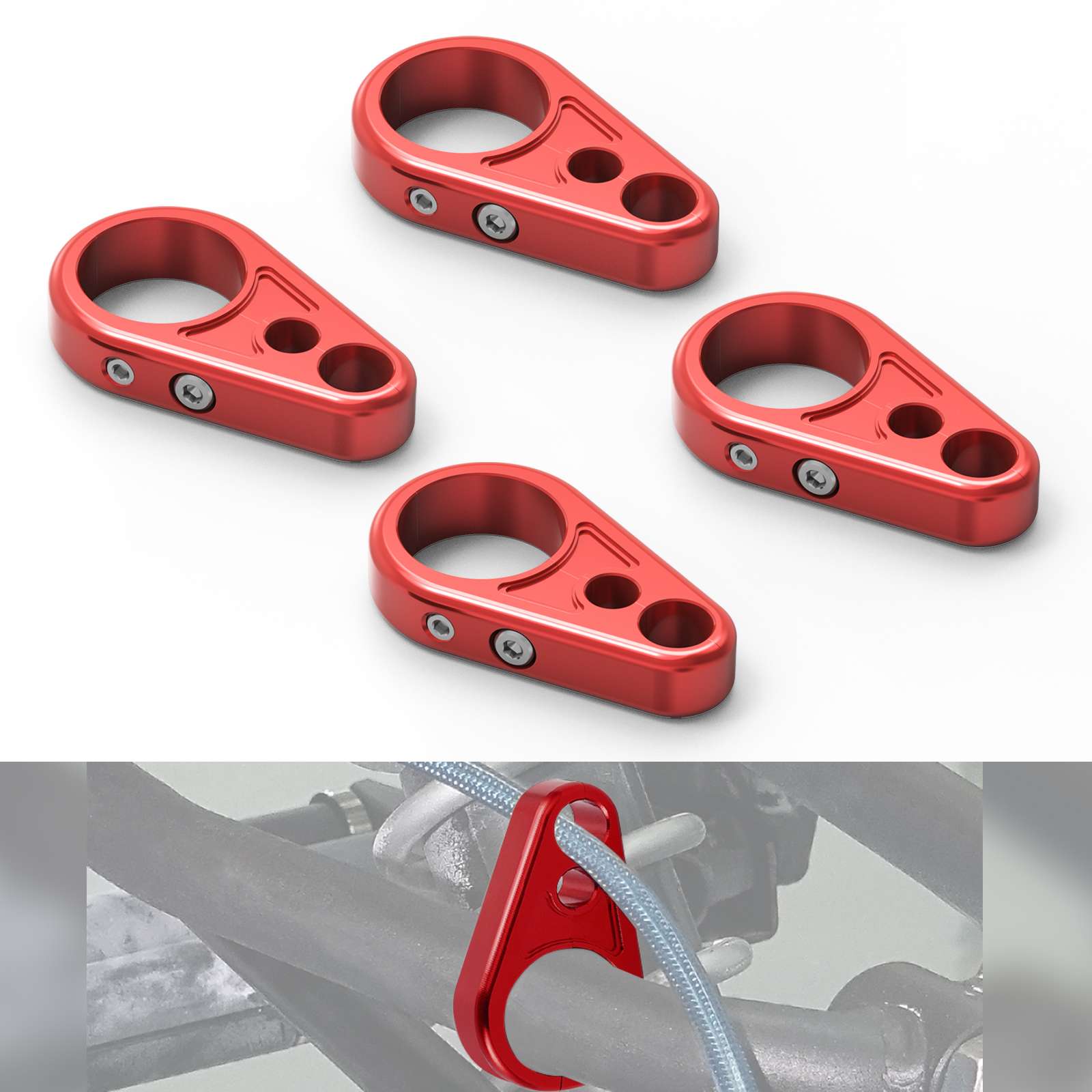NICECNC Para Polaris RZR XP 1000 2014-2015 0,6"-1" 25mm Braço A Braço da Linha de Freio 2 PCS