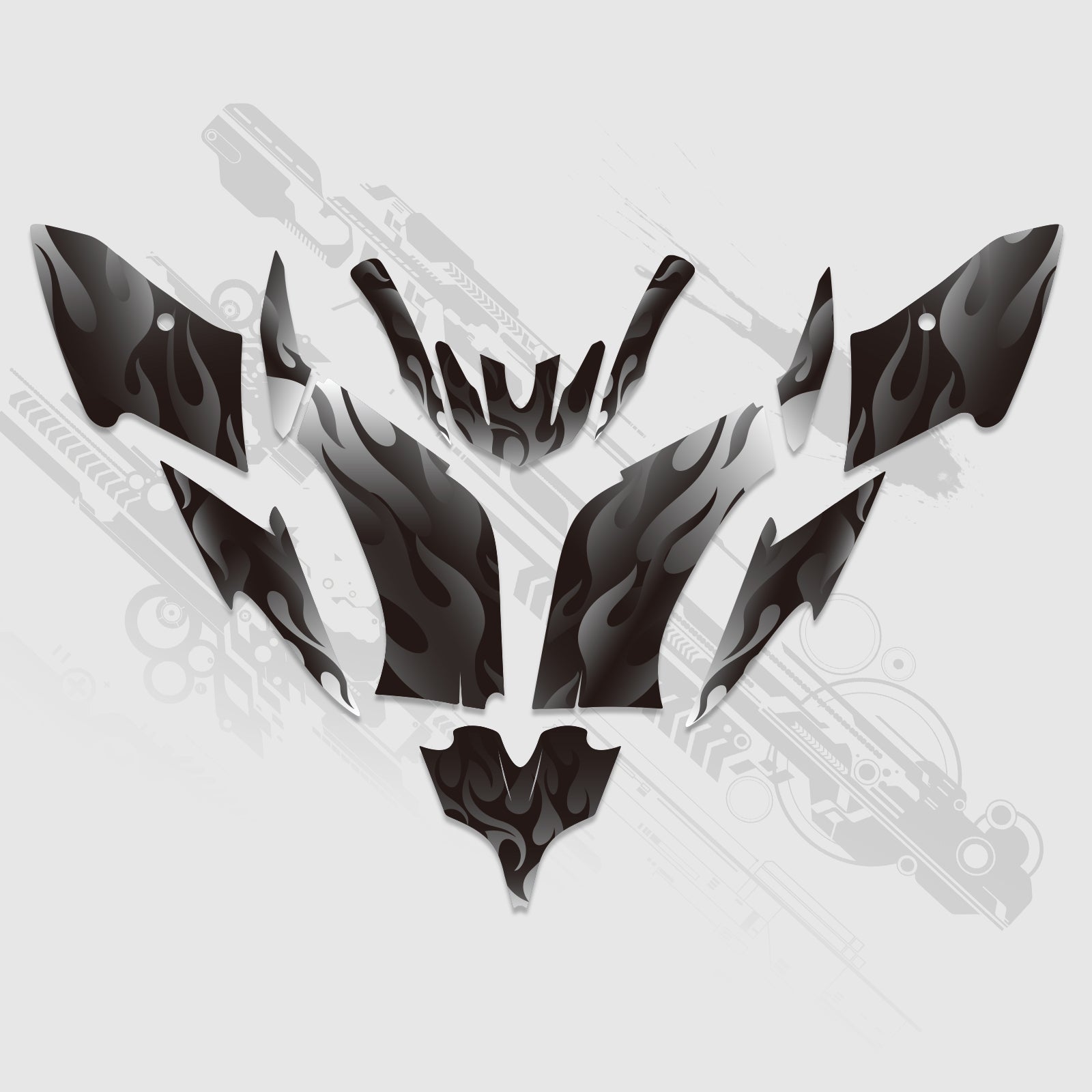 ATV Full Graphics Decals Stickers Set For YAMAHA Raptor 250 2008-Present