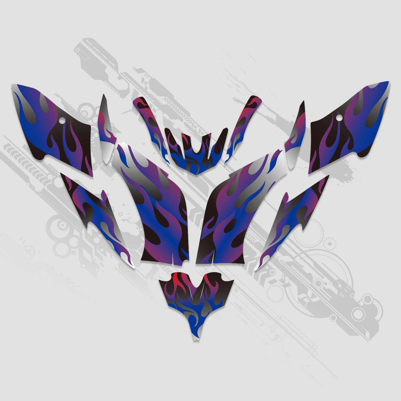 ATV Full Graphics Decals Stickers Set For YAMAHA Raptor 250 2008-Present