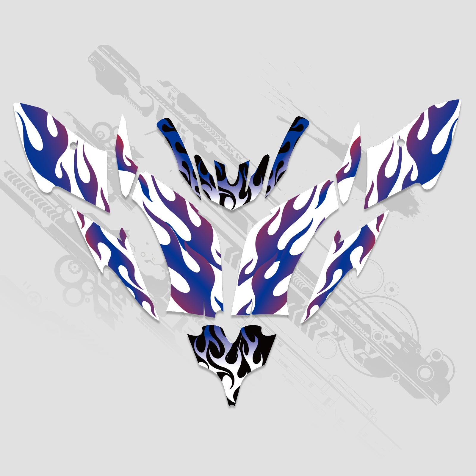 ATV Full Graphics Decals Stickers Set For YAMAHA Raptor 250 2008-Present