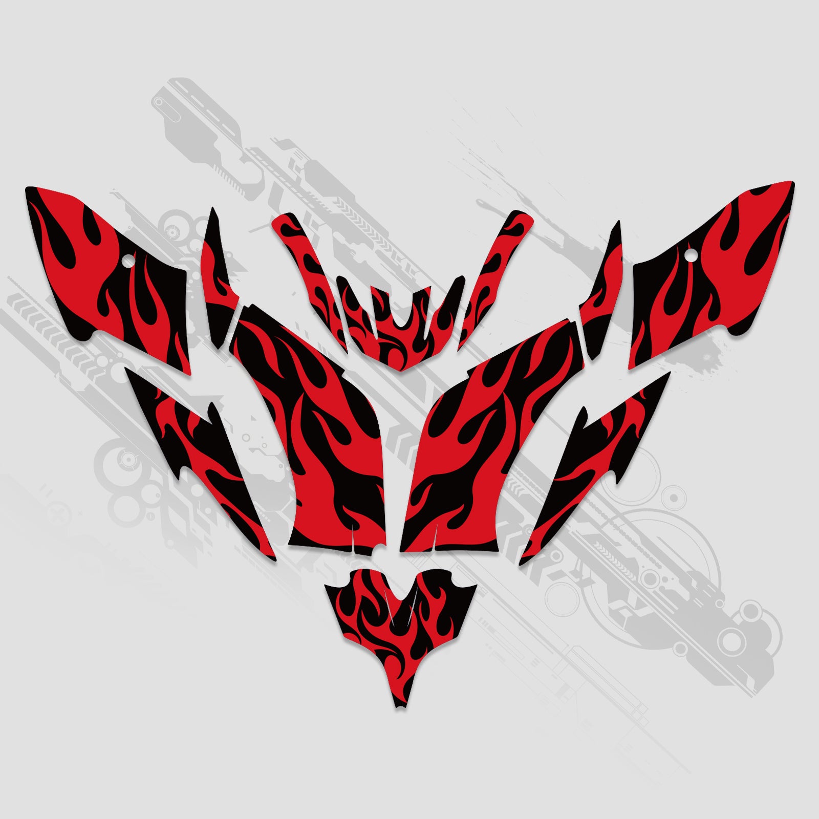 ATV Full Graphics Decals Stickers Kit For YAMAHA Raptor 250 2008-Present