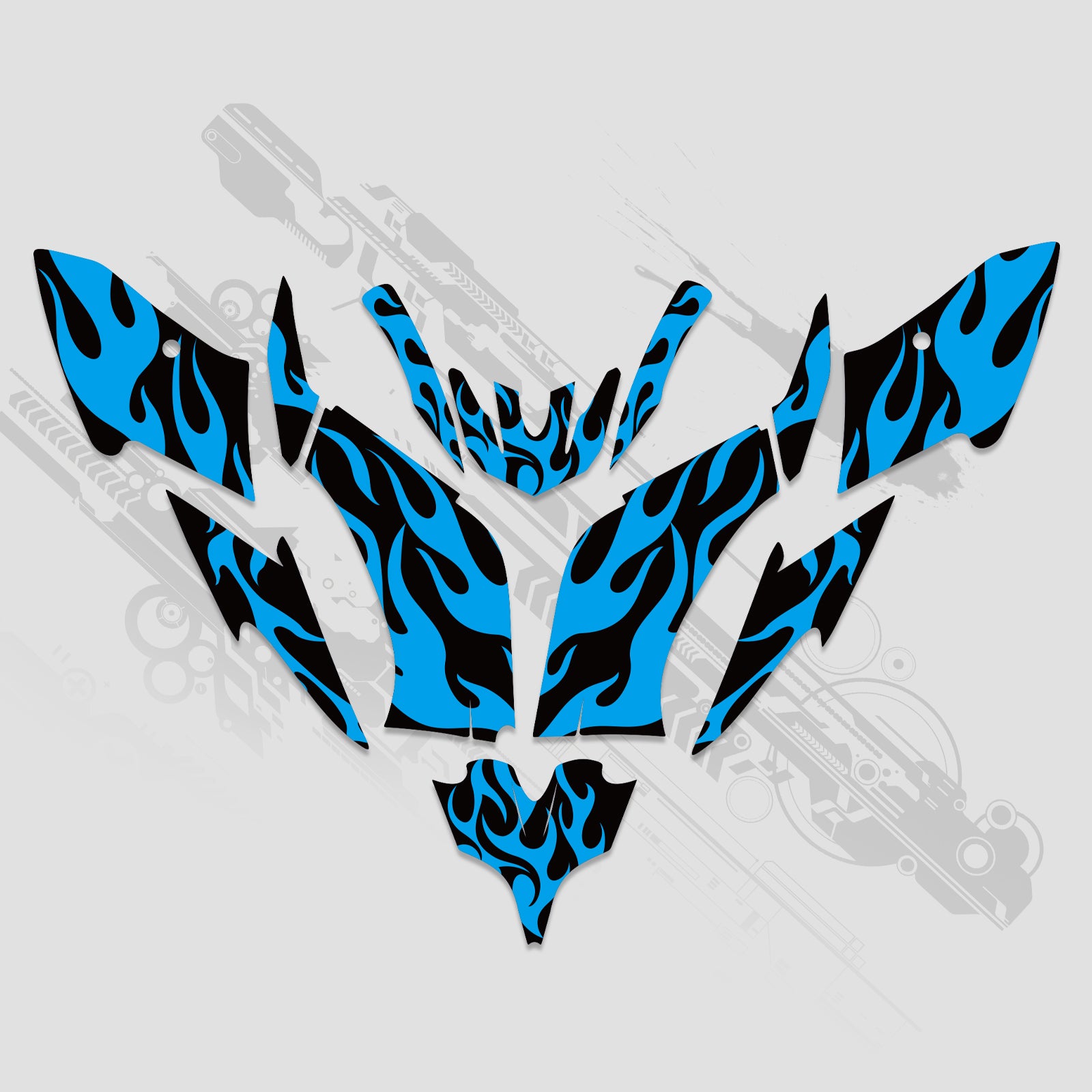 ATV Full Graphics Decals Stickers Kit For YAMAHA Raptor 250 2008-Present