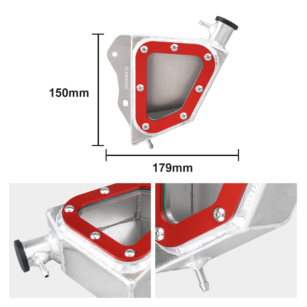 ATV Coolant Reservoir Transparent Recovery Tank For Yamaha Raptor 700 2013-2024