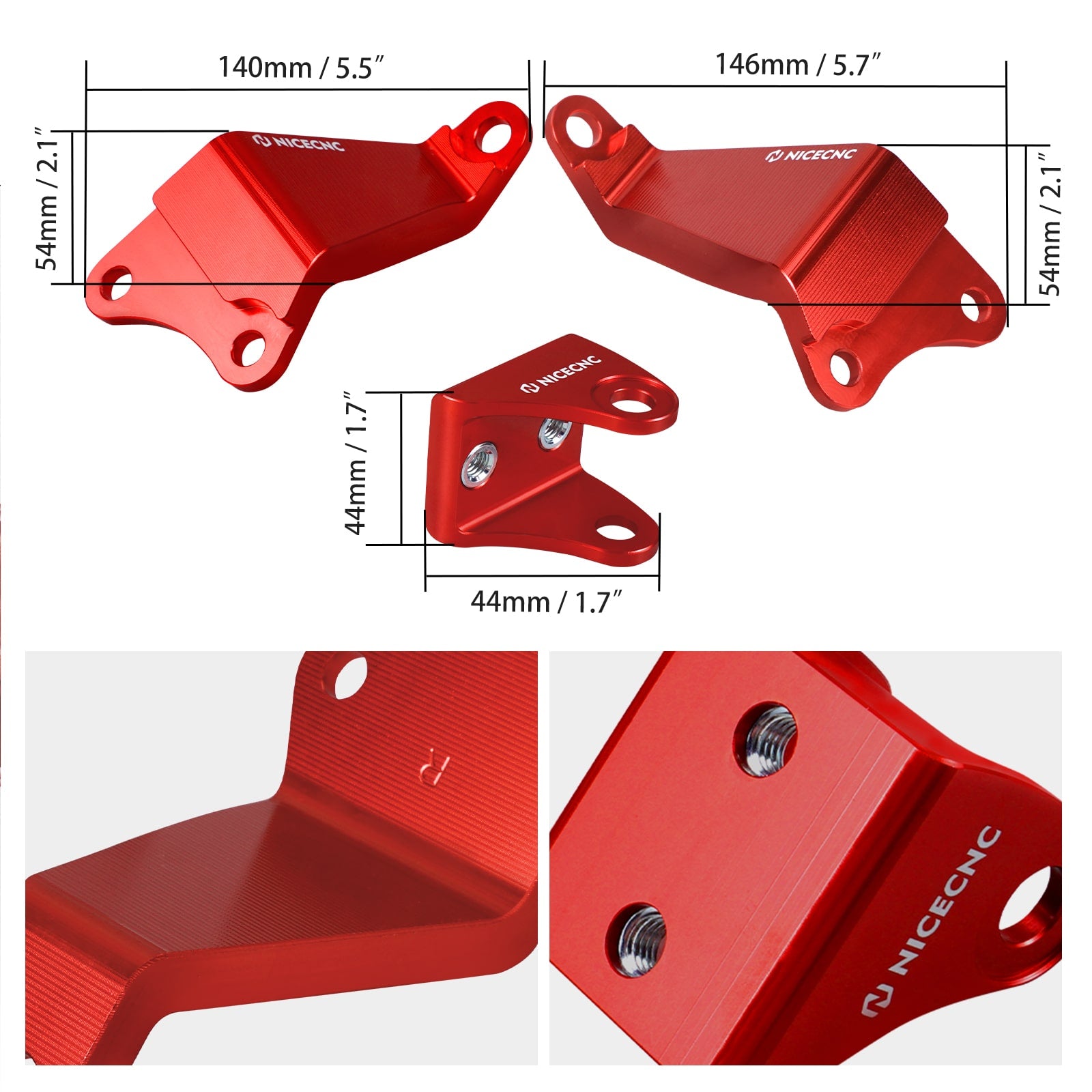 ATV Engine Stays Brackets Mount Kit For Yamaha Raptor 700/R/RSE 2008-2024