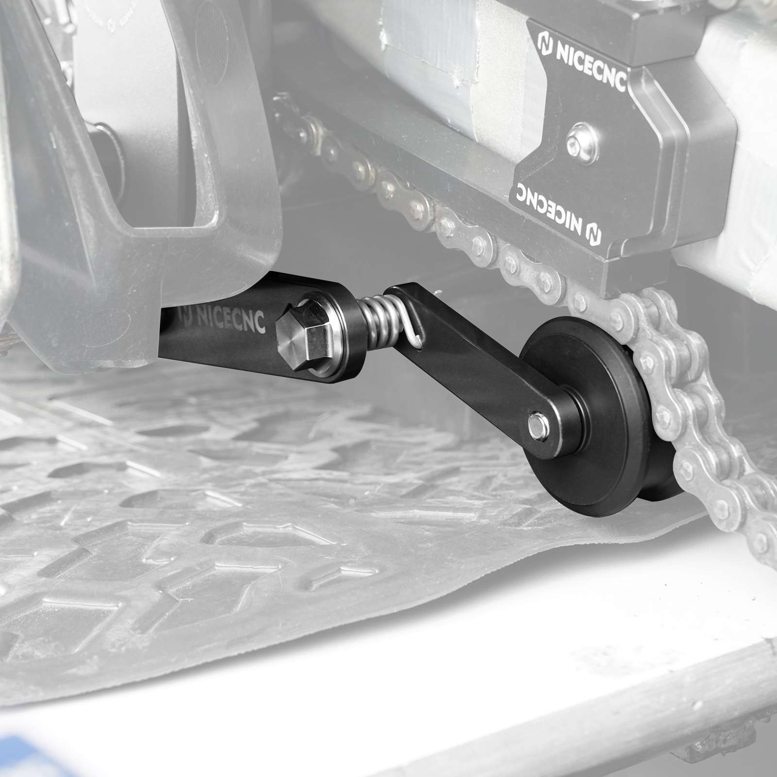 NICECNC Heavy Duty Kettenrollenspanner mit Feder Kompatibel mit Yamaha RAPTOR 700 2013-2021 2020 2019 2018 2017 2016, RAPTOR 700R 2013-2021 2020 2019 2018 2017 2016