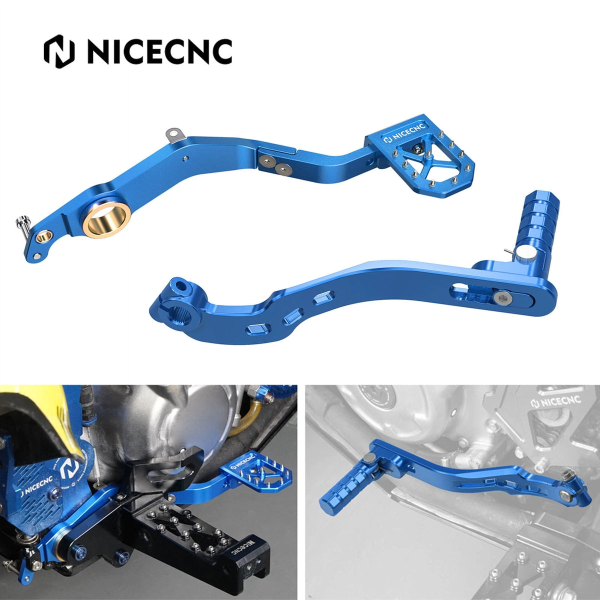 Folding Shift Lever + Adjustable Rear Foot Brake Pedal For Yamaha Raptor 700 R 13-26