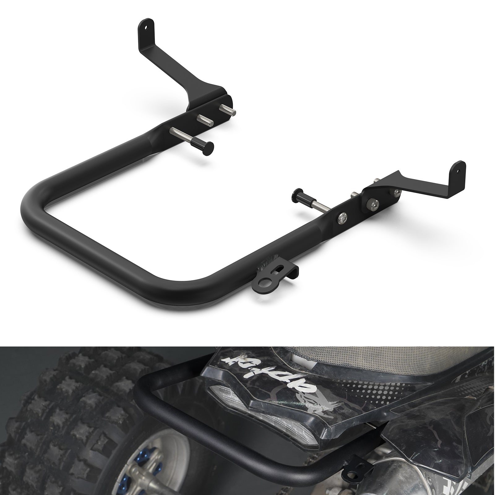 ATV Rear Grab Bar Bumper Support Q235 Carbon Steel For Yamaha Raptor 700 06-24