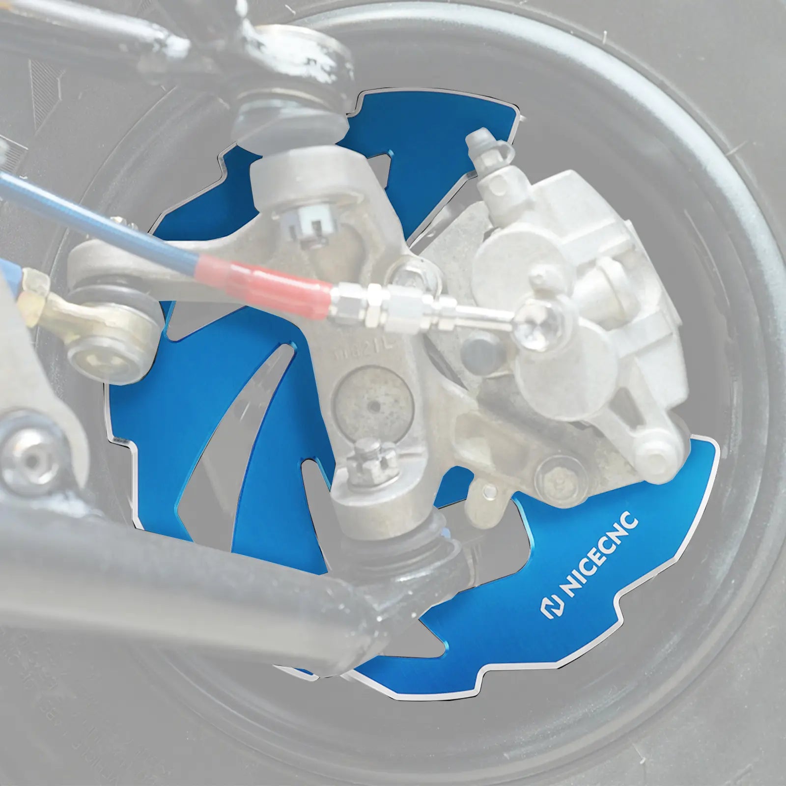 Nicecnc Protector de cubierta de disco de rotor de freno delantero compatible con Yamaha Raptor 700 YFM700 13,15-20, YFM700R 06-08,14, Raptor 700R YFM700R 09,11-13,15-20, YFZ450 04-09,12- 13