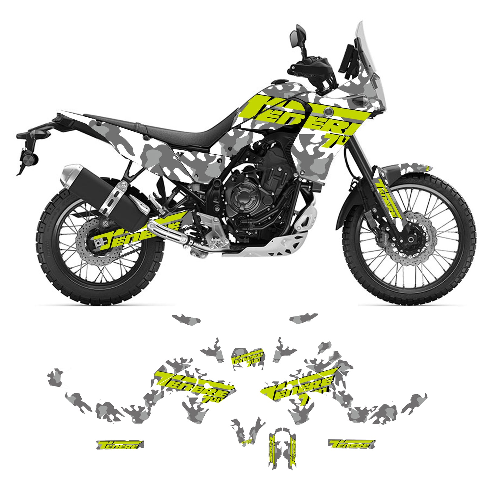 New Decals Stickers Graphics Kits For Yamaha Tenere 700 2019-2023