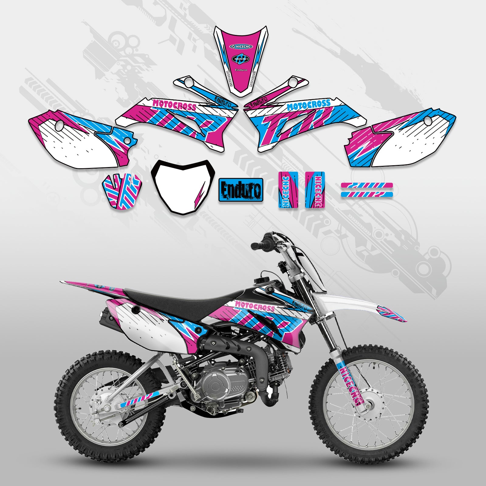 Motorcycle Full Graphics Decals Stickers Set For YAMAHA TTR110 ALL YEARS