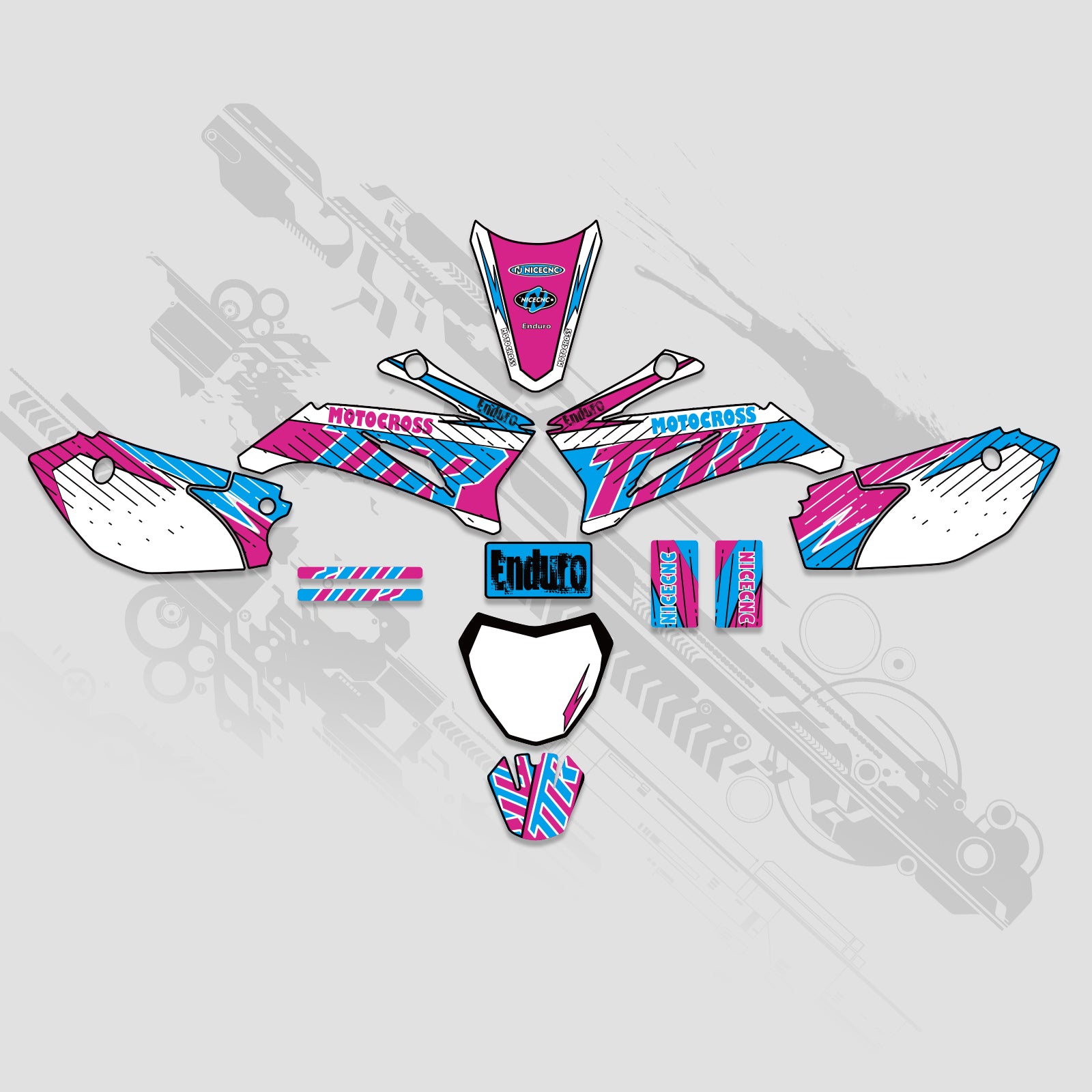 Motorcycle Full Graphics Decals Stickers Set For YAMAHA TTR110 ALL YEARS