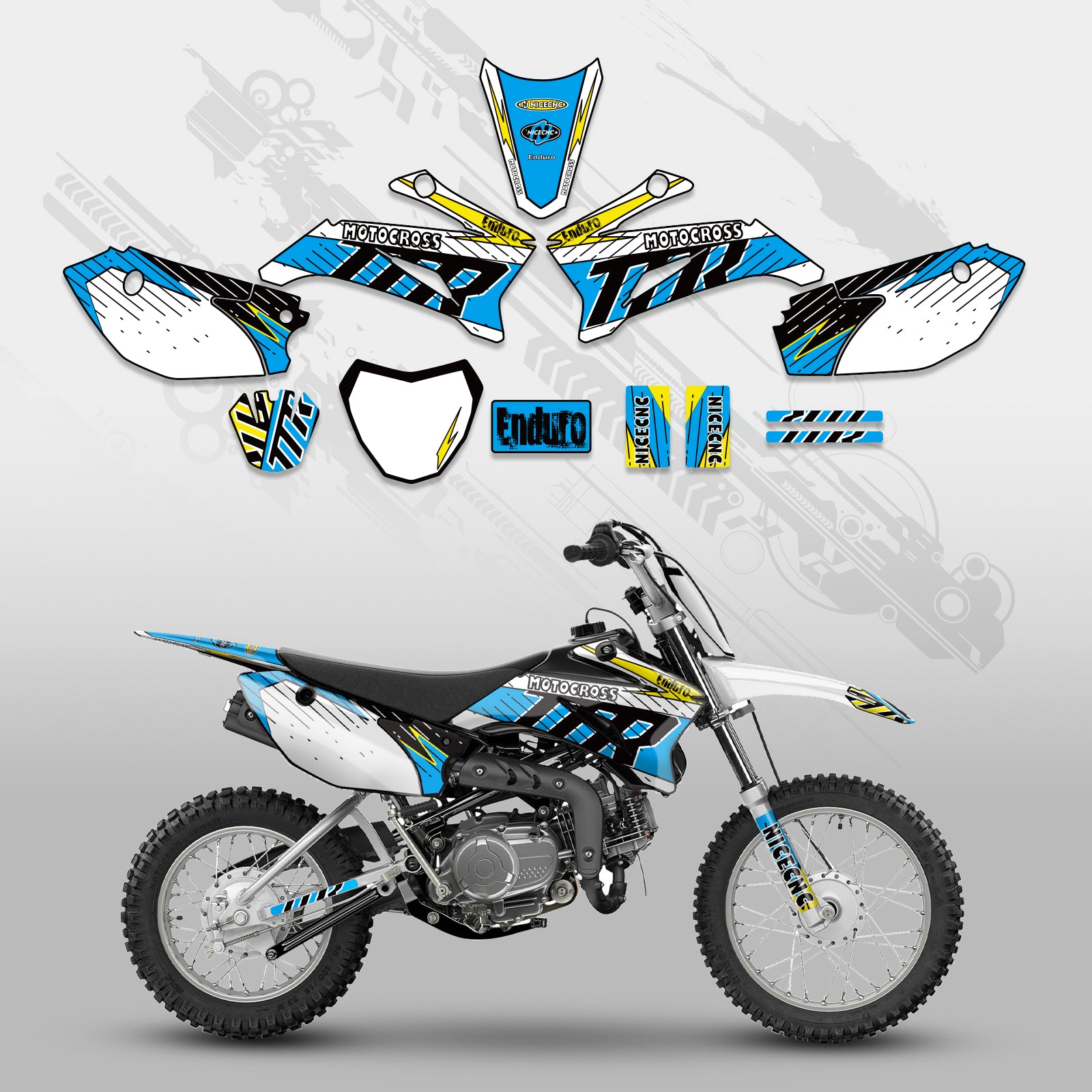 Motorcycle Full Graphics Decals Stickers Set For YAMAHA TTR110 ALL YEARS