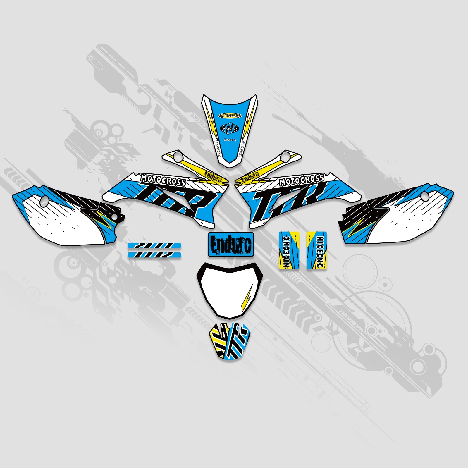 Motorcycle Full Graphics Decals Stickers Set For YAMAHA TTR110 ALL YEARS