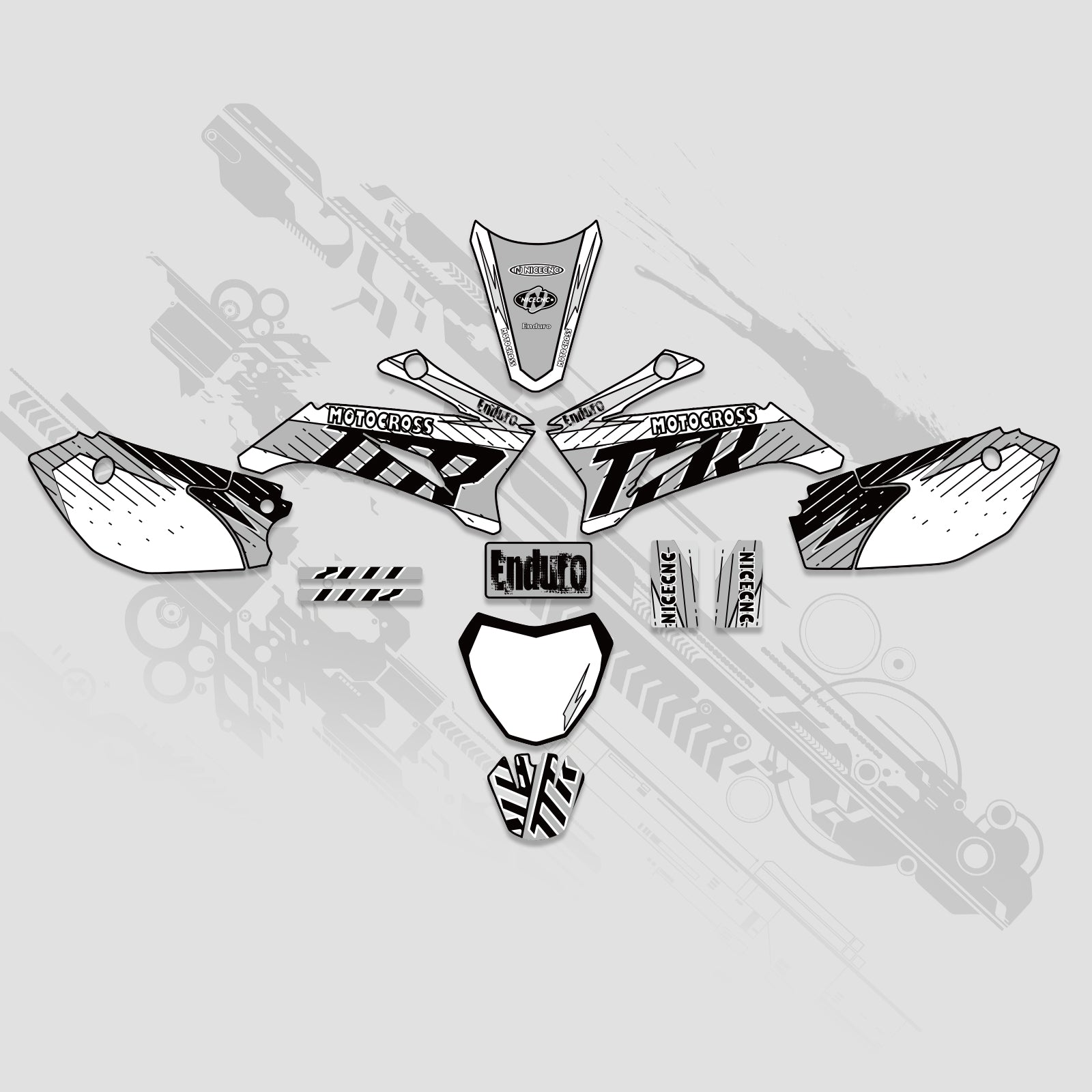 Motorcycle Full Graphics Decals Stickers Set For YAMAHA TTR110 ALL YEARS