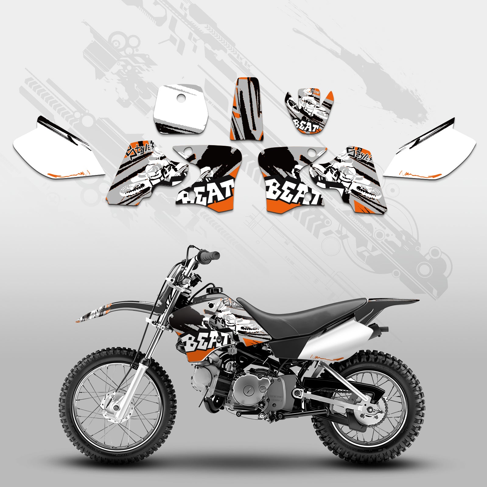 Motorcycle Full Graphics Decals Stickers Set For YAMAHA TTR90 2000-2007