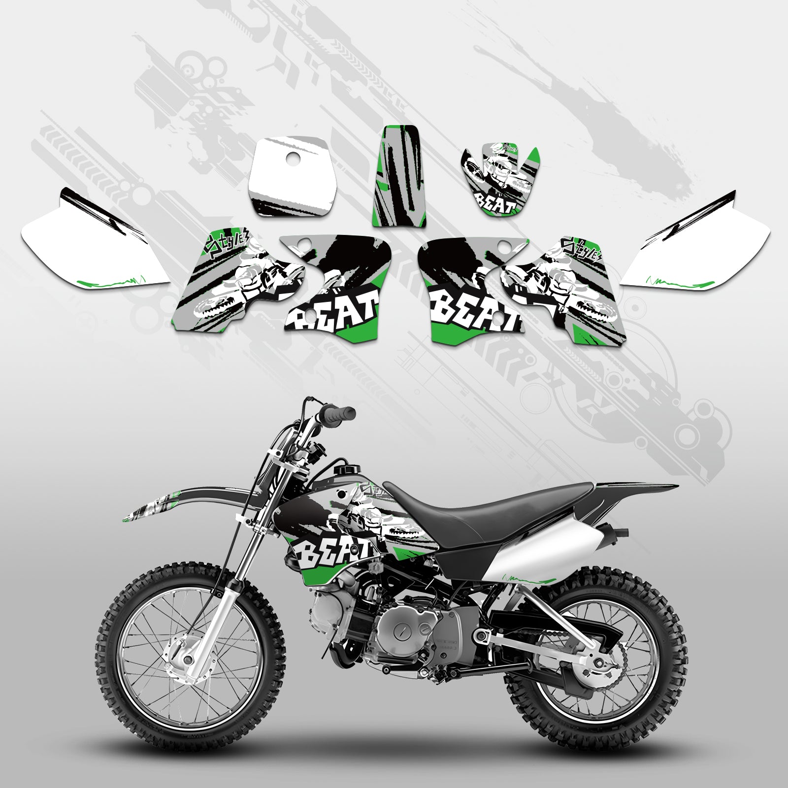 Motorcycle Full Graphics Decals Stickers Kit For YAMAHA TTR90 2000-2007