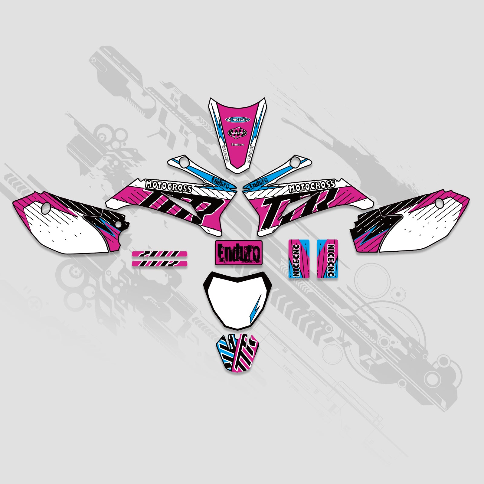 Motorcycle Full Graphics Decals Stickers Set For YAMAHA TTR110 ALL YEARS