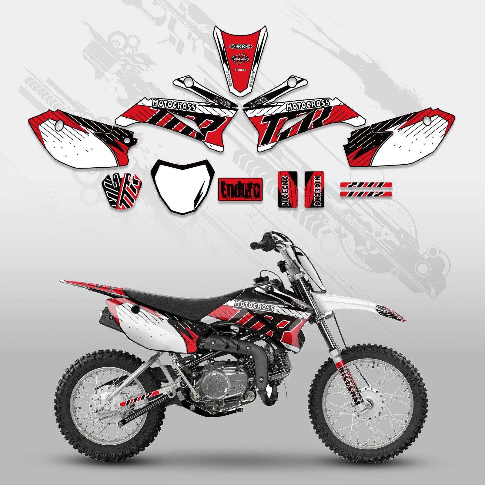 Motorcycle Full Graphics Decals Stickers Set For YAMAHA TTR110 ALL YEARS