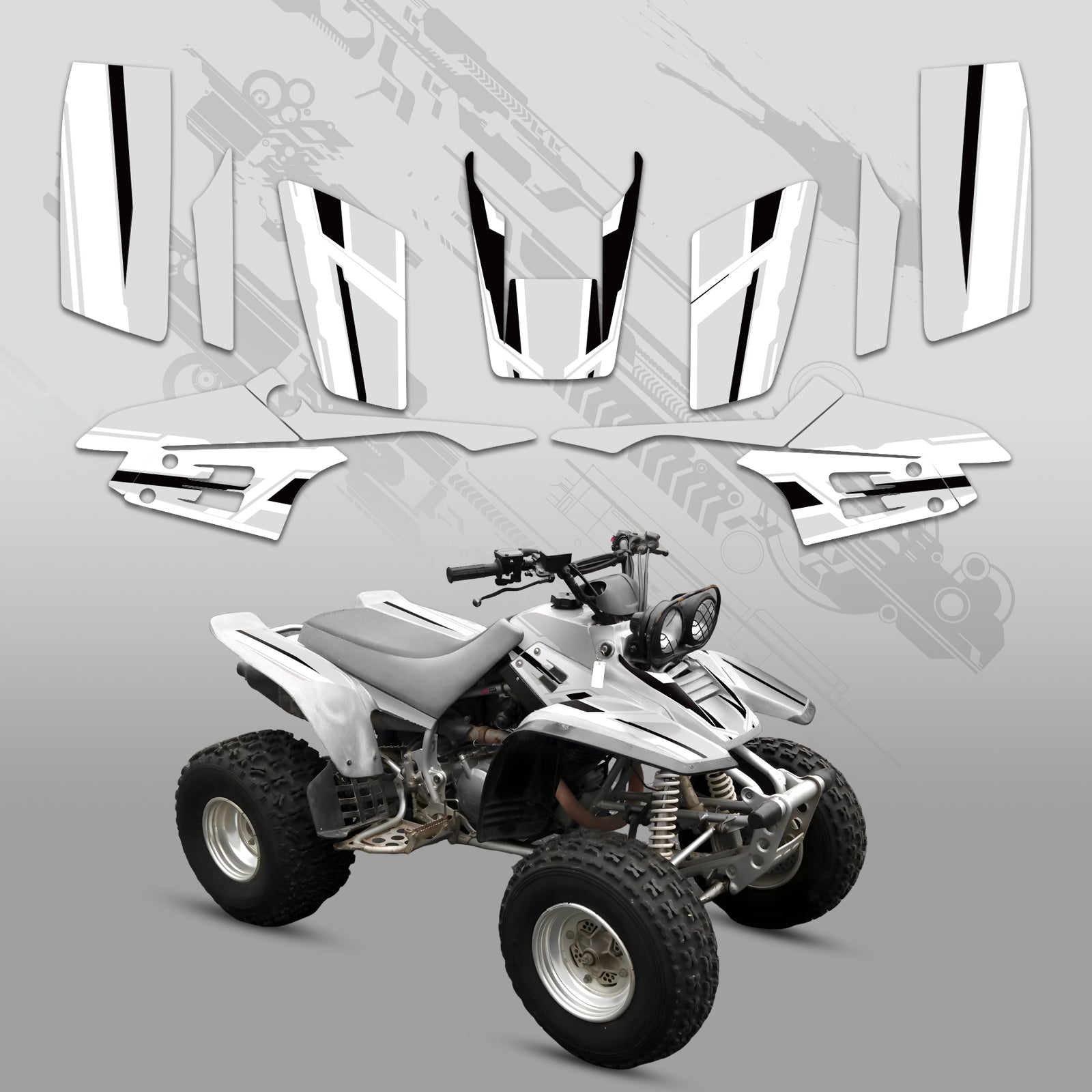 ATV Full Graphics Decals Stickers Kit For Yamaha Warrior 350 1987-2004