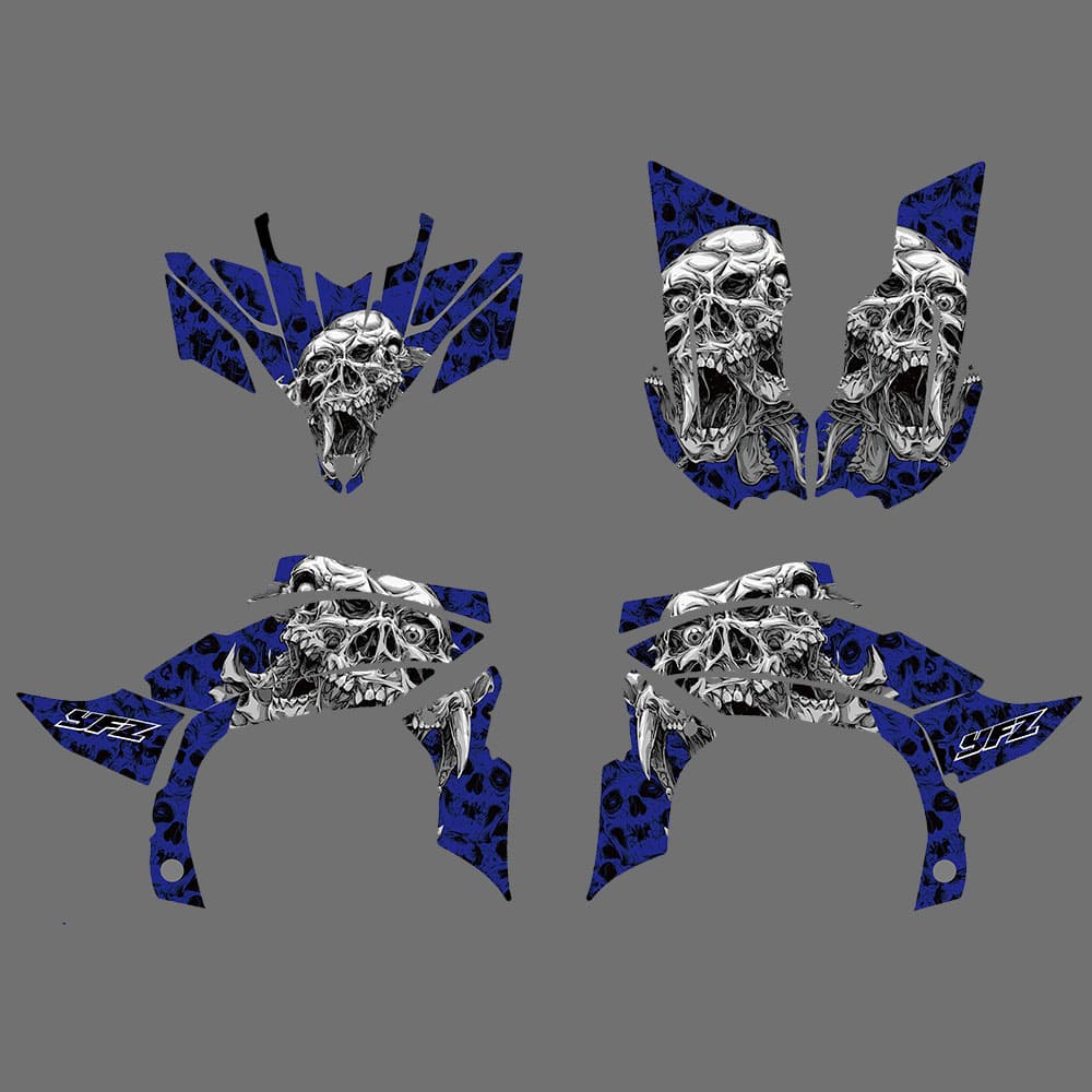 ATV Full Background Graphics Decal Stickers Kit for YAMAHA YFZ450R 2009-2012