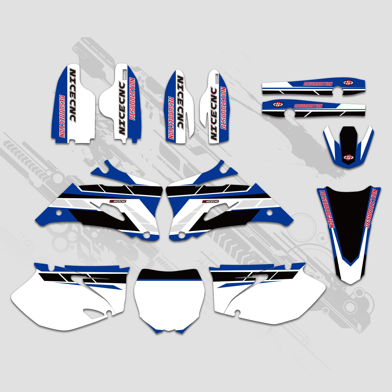 Motorcycle Full Graphics Decals Stickers Set For YAMAHA YZ250F / YZ450F 2006-2009