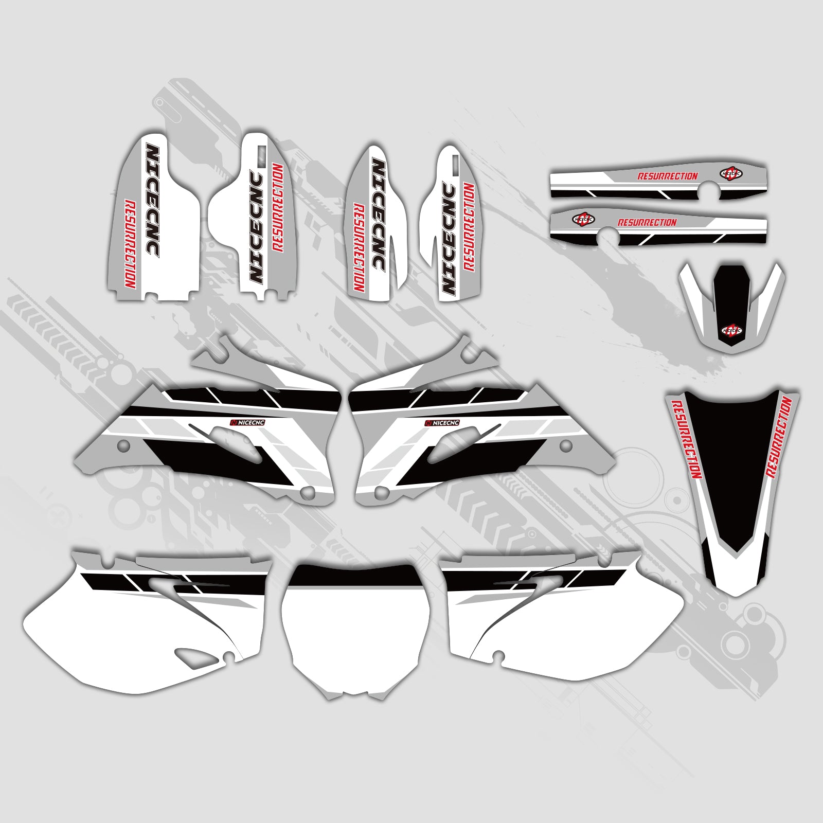 Motorcycle Full Graphics Decals Stickers Set For YAMAHA YZ250F / YZ450F 2006-2009