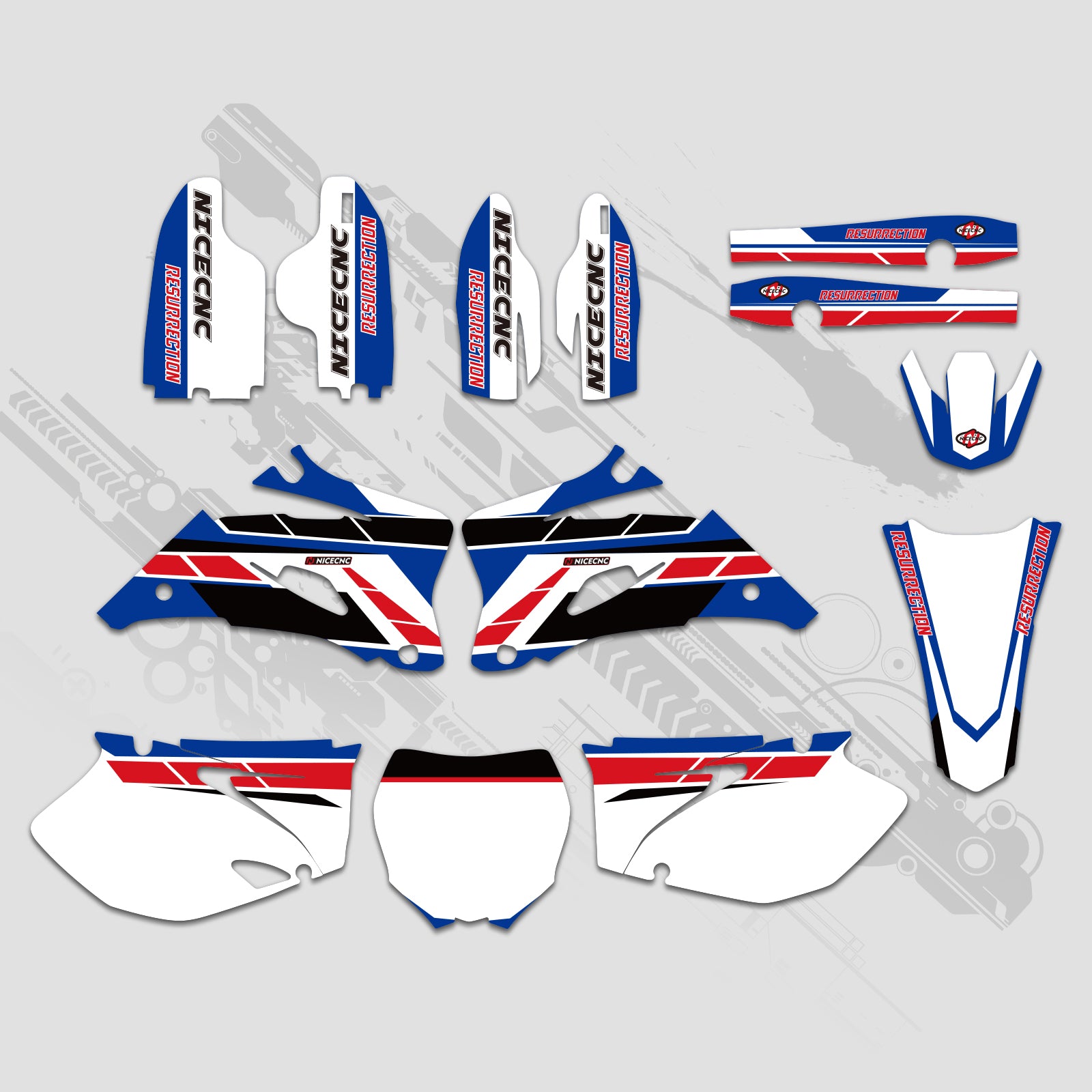 Motorcycle Full Graphics Decals Stickers Kit For YAMAHA YZ250F YZ450F 2006-2009