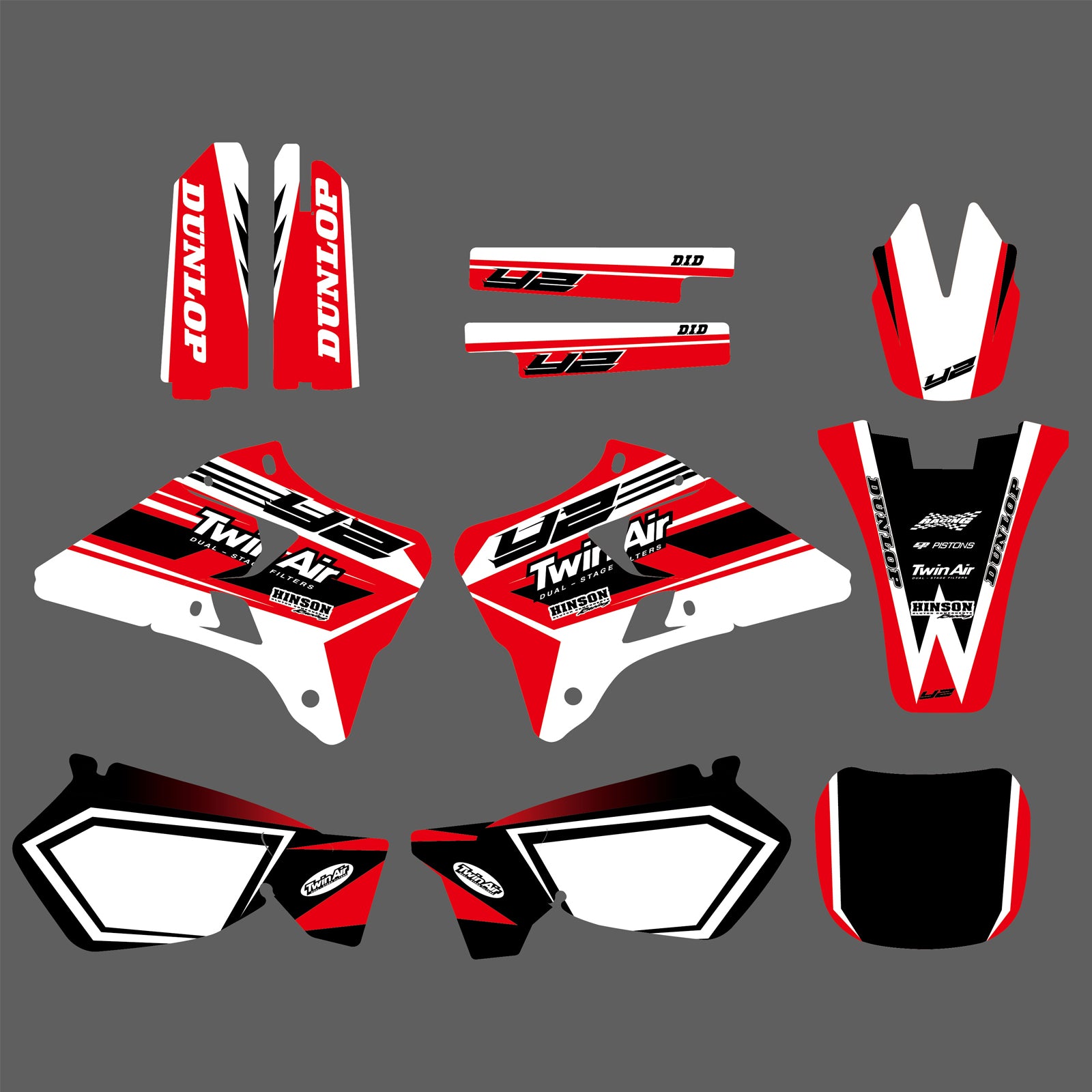 Team Graphics Backgrounds Decals For Yamaha YZ125 YZ250 1996-2001
