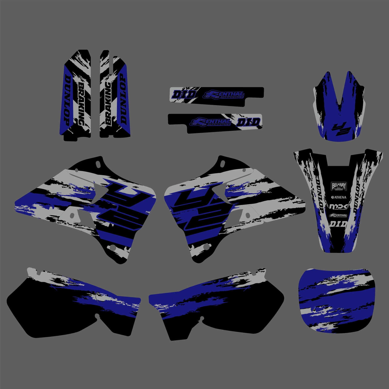 Team Graphics Backgrounds Decals For Yamaha YZ125 YZ250 1996-2001
