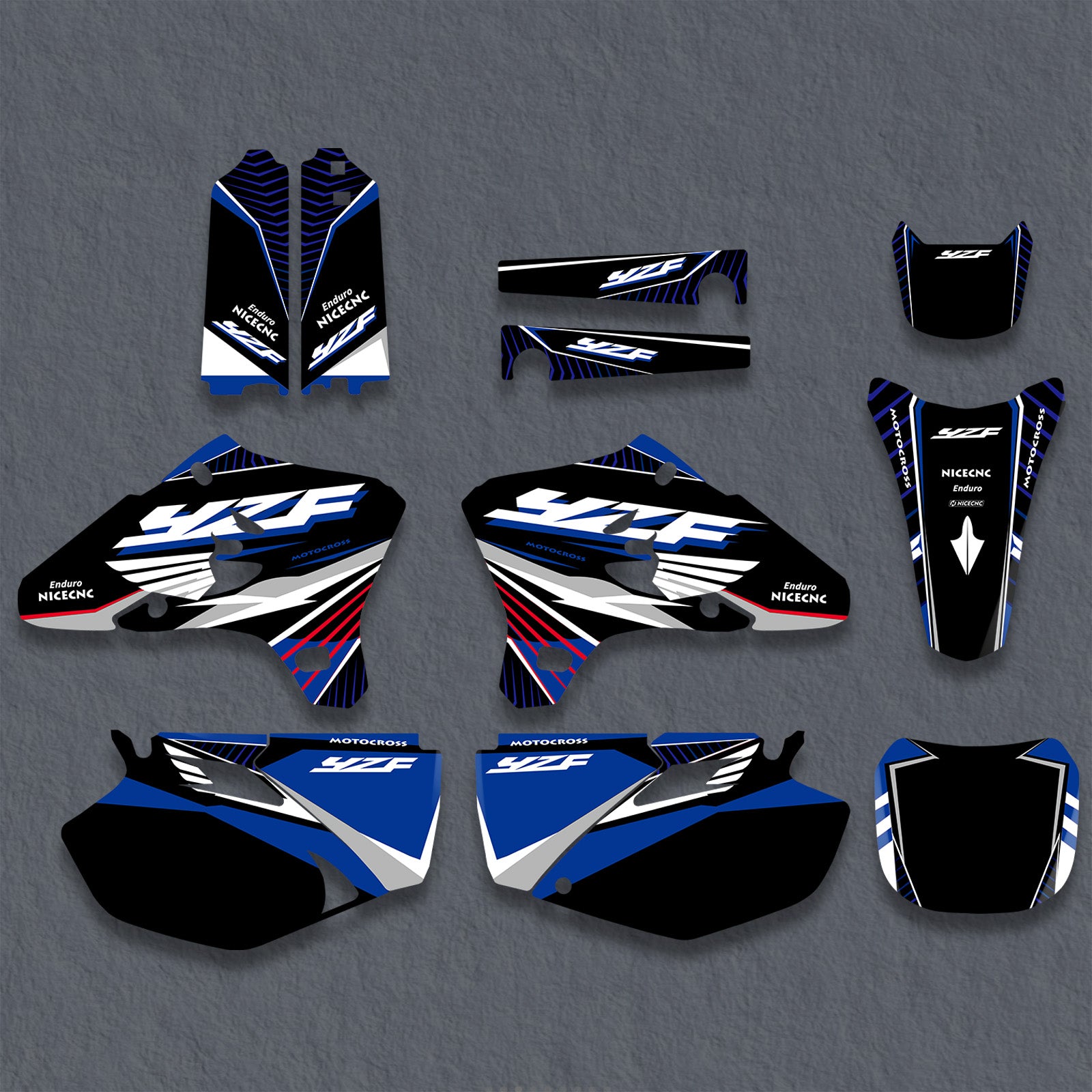 Motorcycle Full Graphics Decals Stickers Set For YAMAHA YZ250F / YZ450F 2003-2005